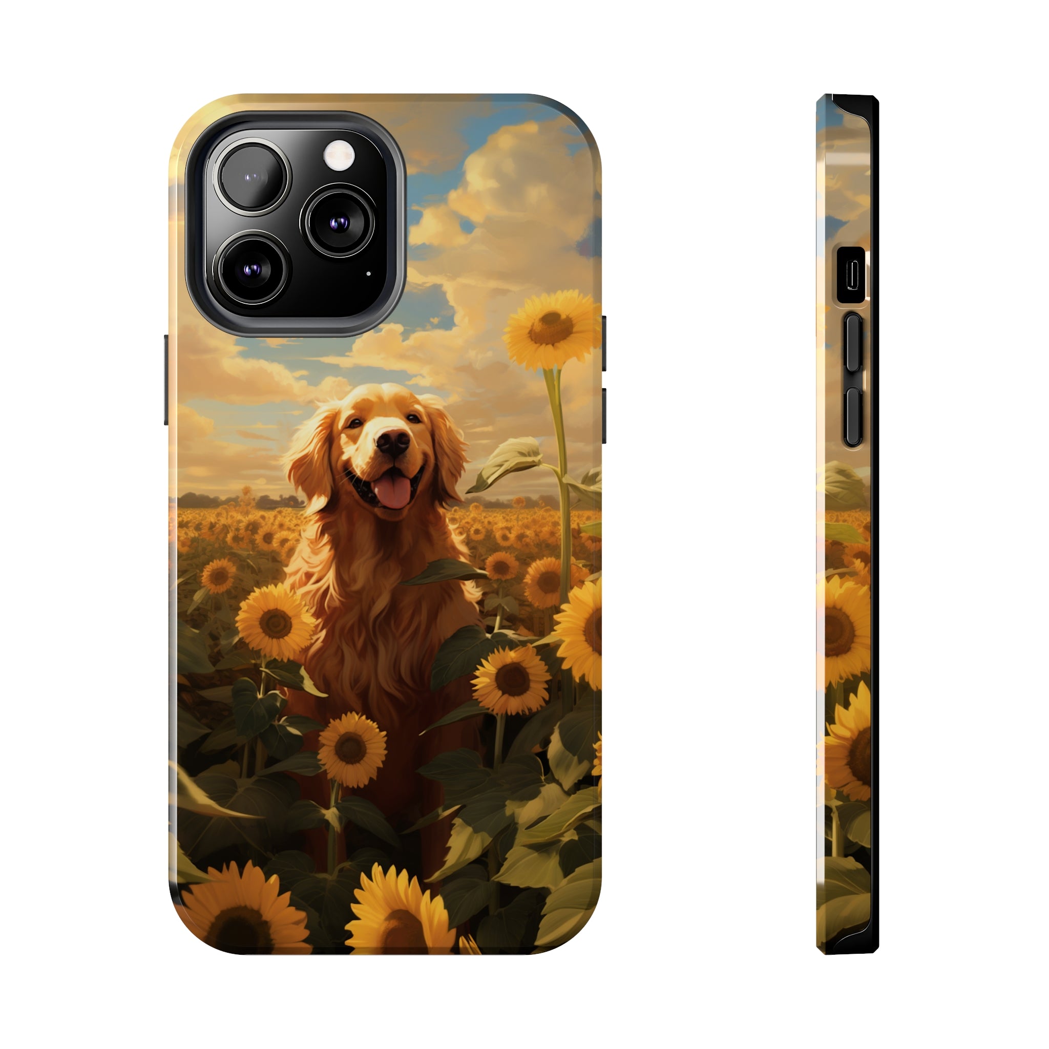 Golden Retriever Love: Impact-Resistant iPhone Case