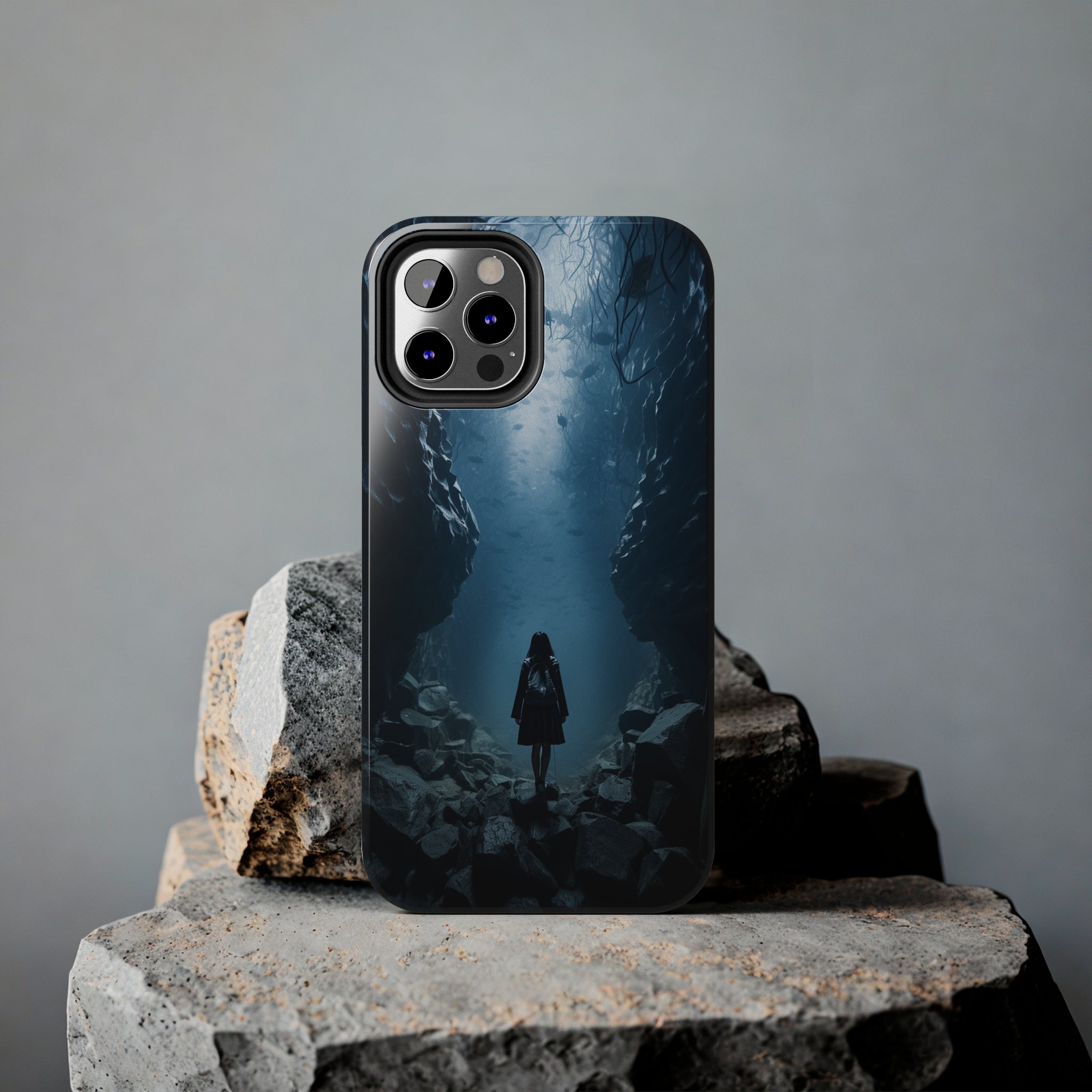 Girl in Abyss: Impact-Resistant iPhone Case