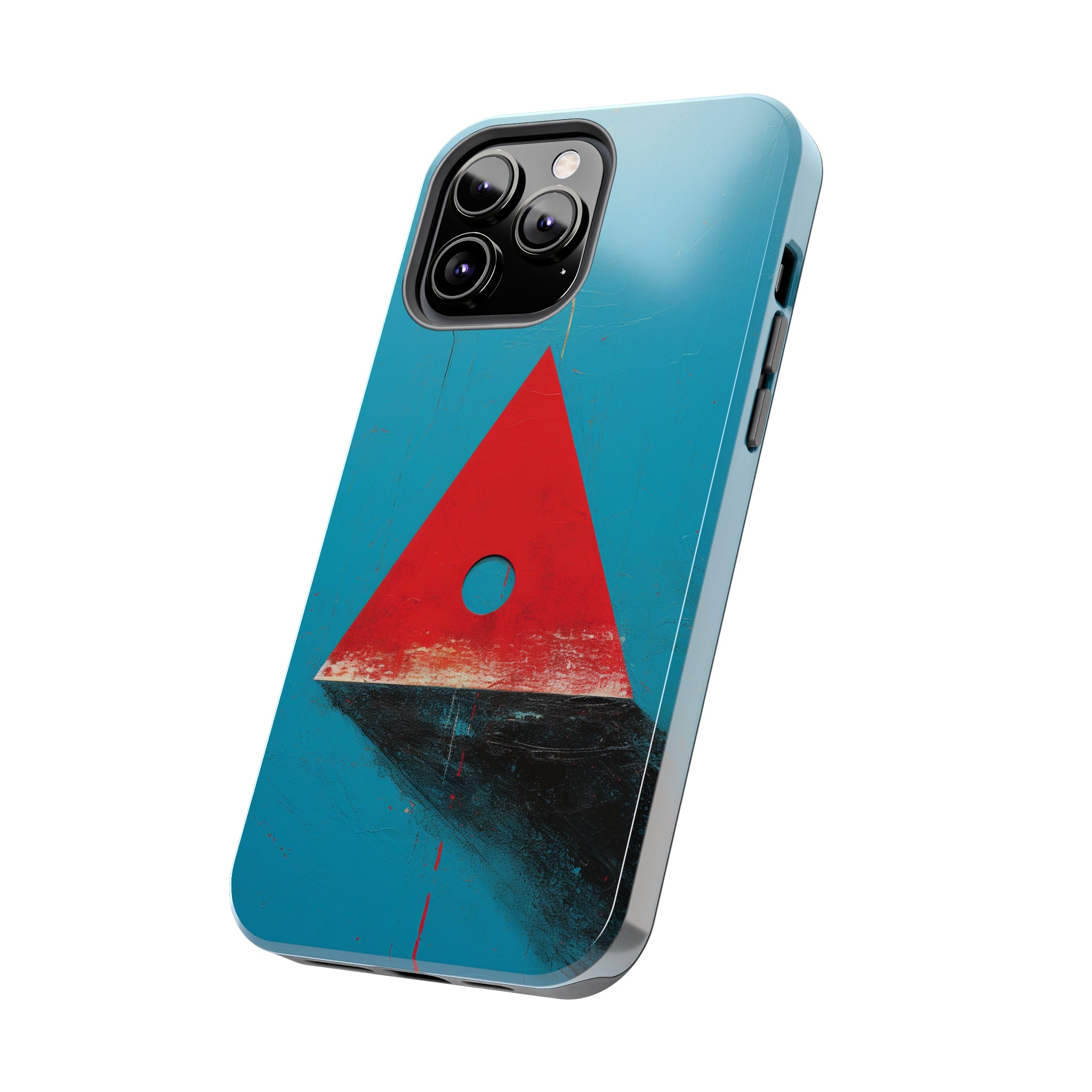 Spooky Red Triangle: Impact-Resistant iPhone Case