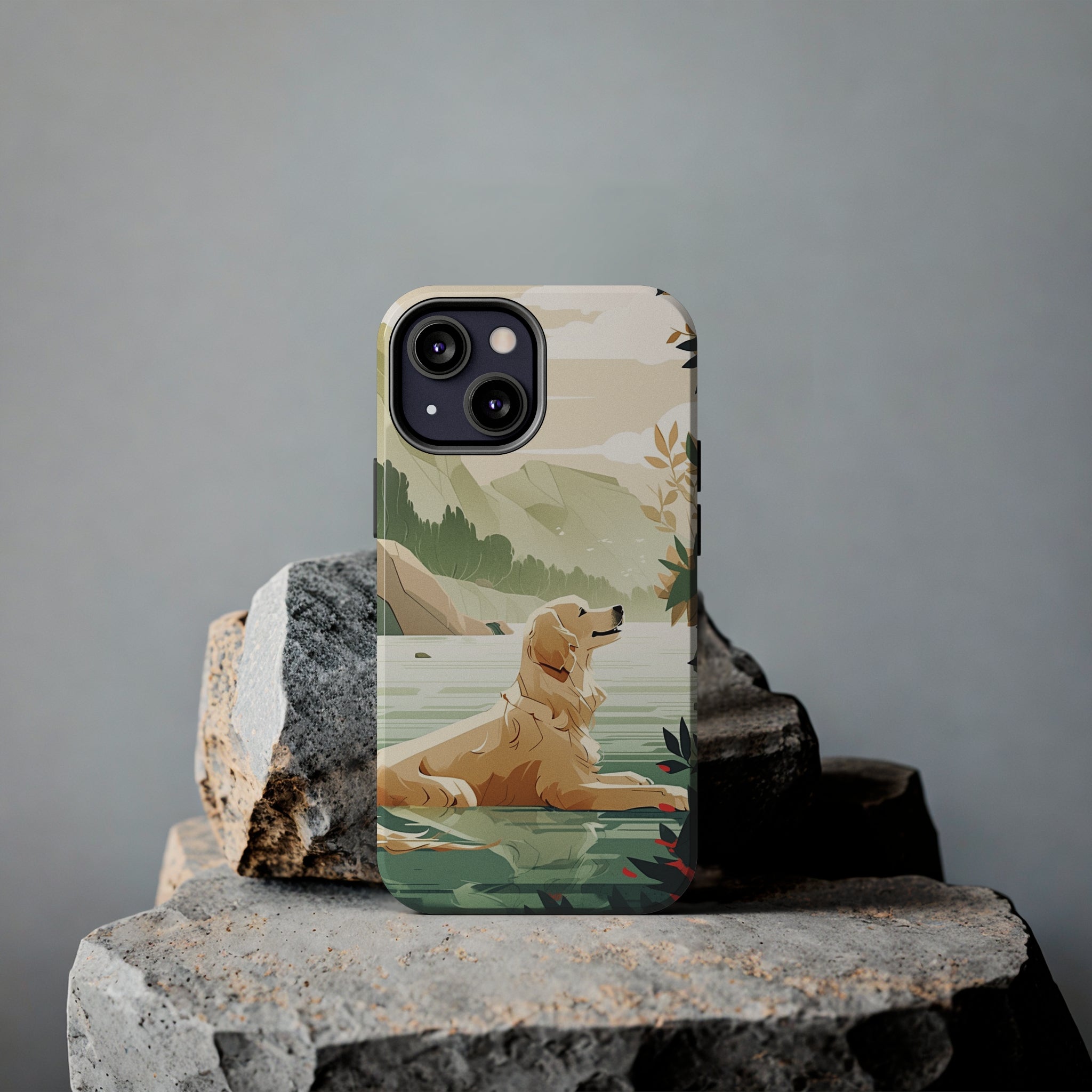 Golden Retriever Love: Impact-Resistant iPhone Case