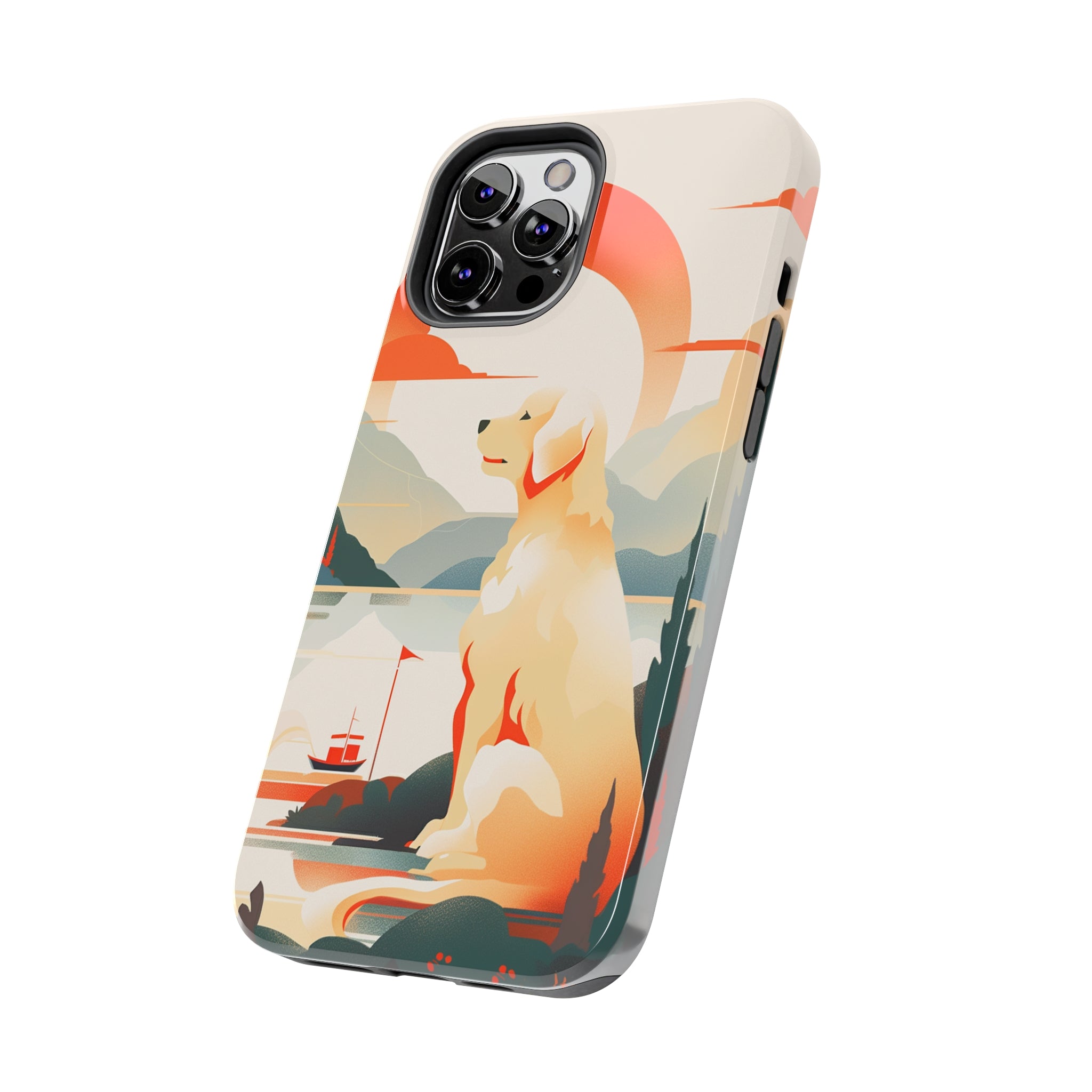 Golden Retriever Love: Impact-Resistant iPhone Case