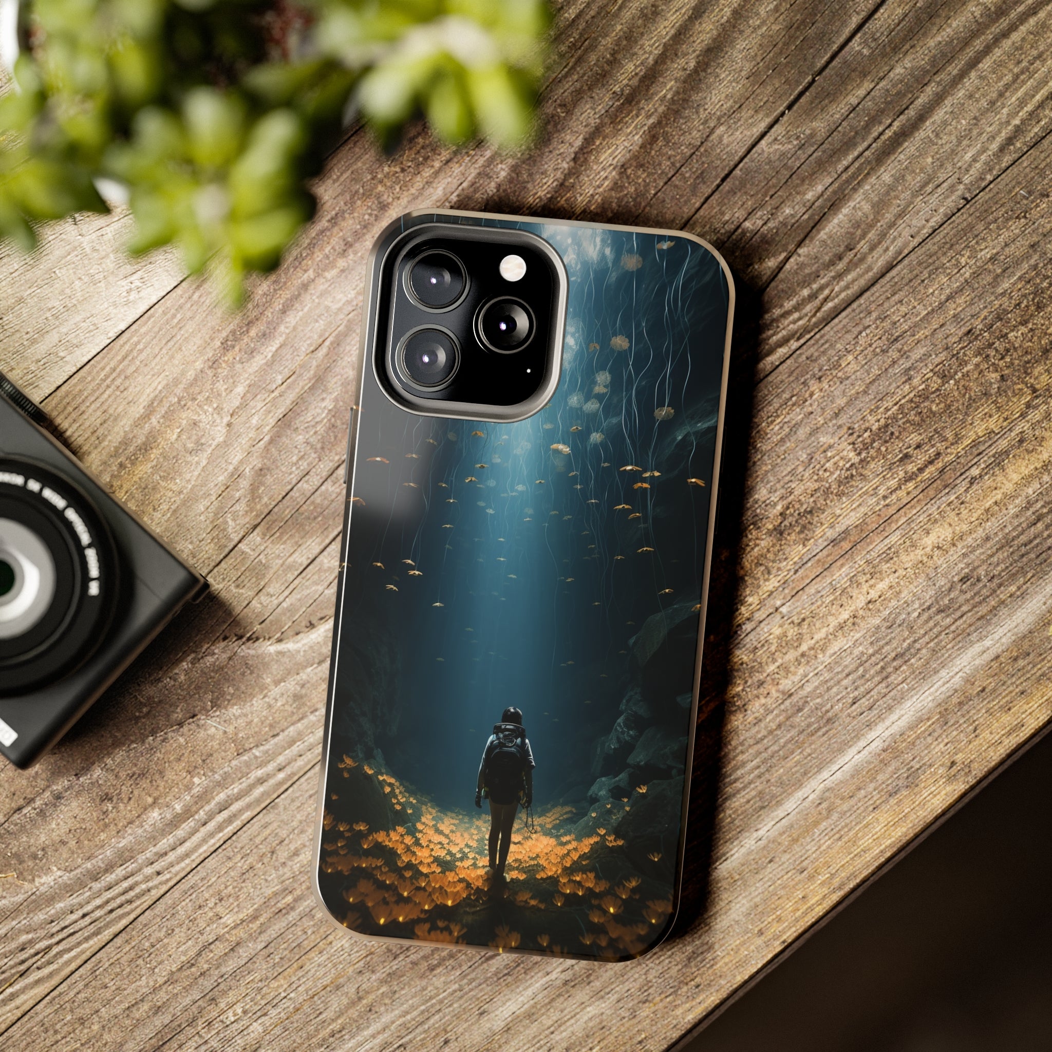 Girl in Abyss: Impact-Resistant iPhone Case