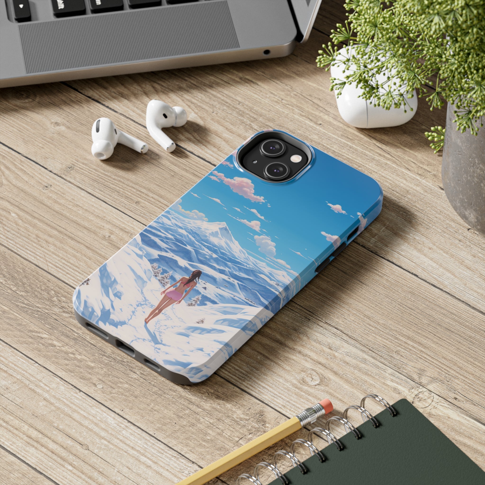 Snowy Majesty: Impact-Resistant iPhone Case