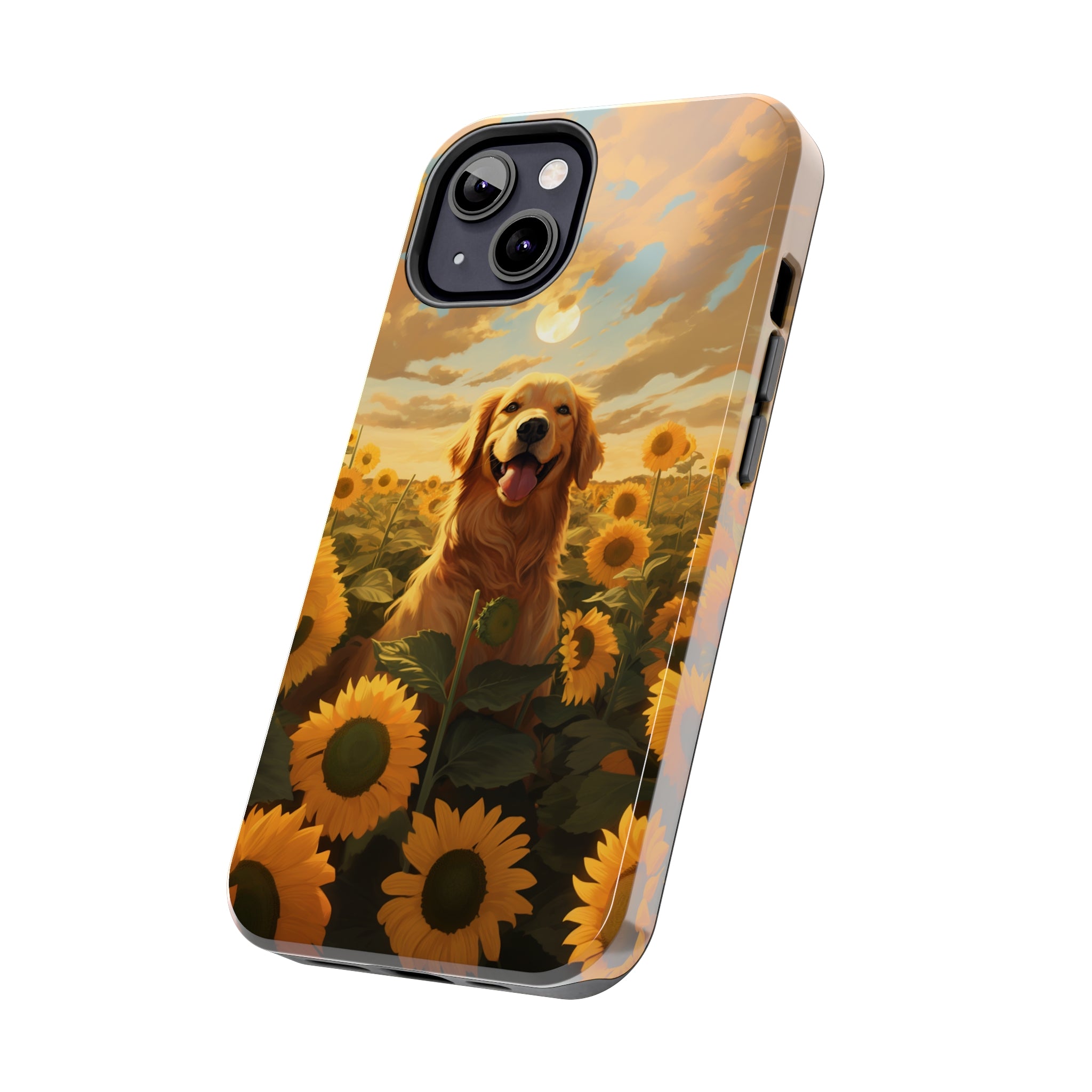 Golden Retriever Love: Impact-Resistant iPhone Case