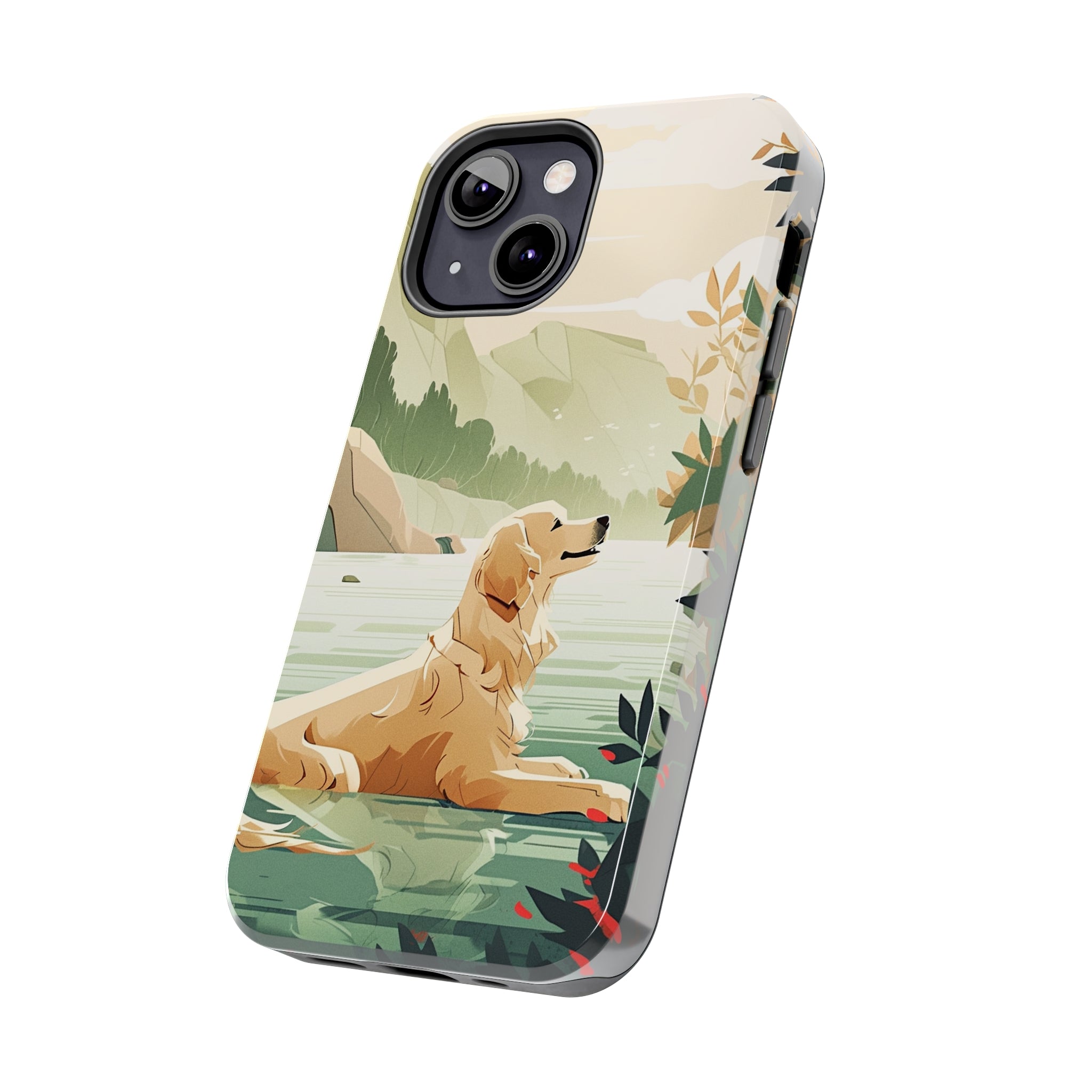 Golden Retriever Love: Impact-Resistant iPhone Case