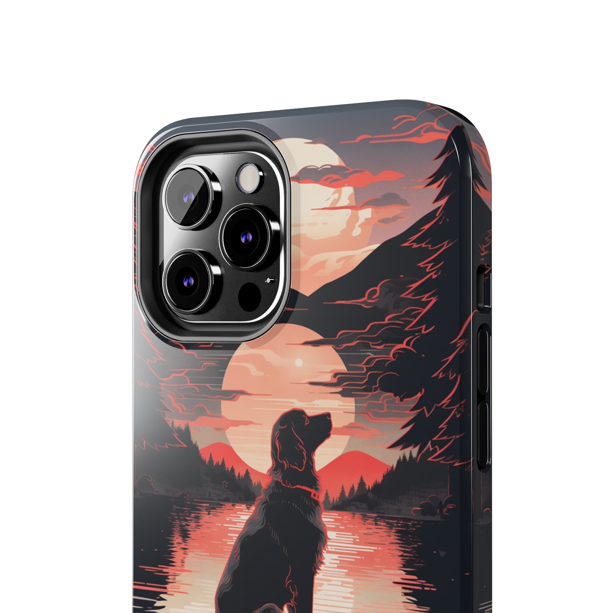 Golden Retriever Love - Dark Mode: Impact-Resistant iPhone Case