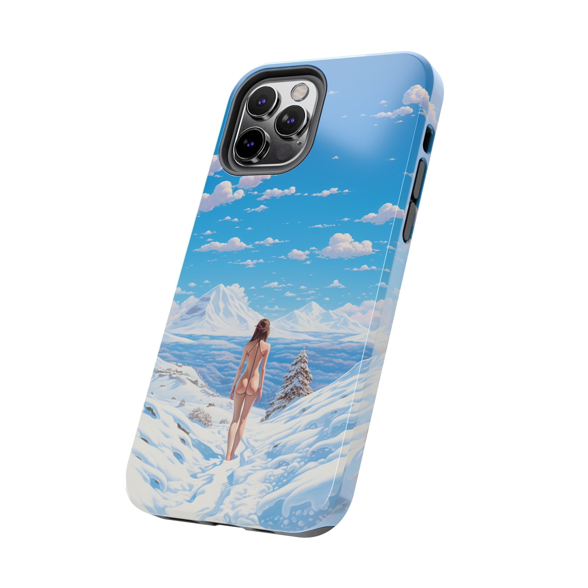 Snowy Majesty: Impact-Resistant iPhone Case