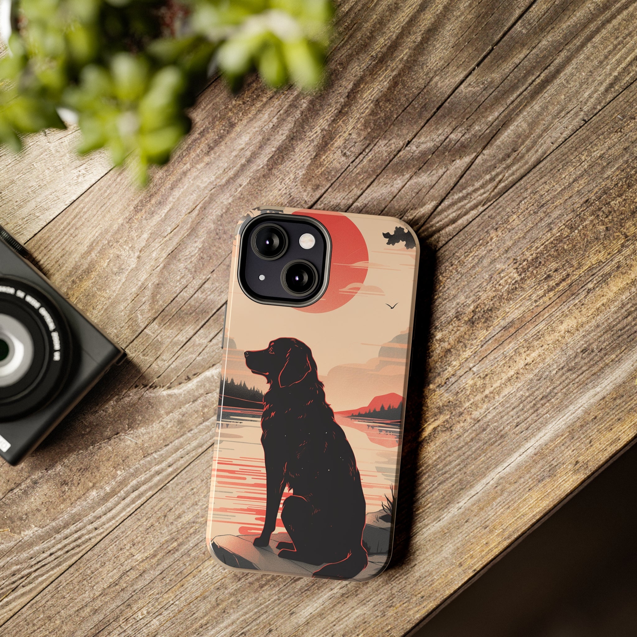 Golden Retriever Love - Dark Mode: Impact-Resistant iPhone Case