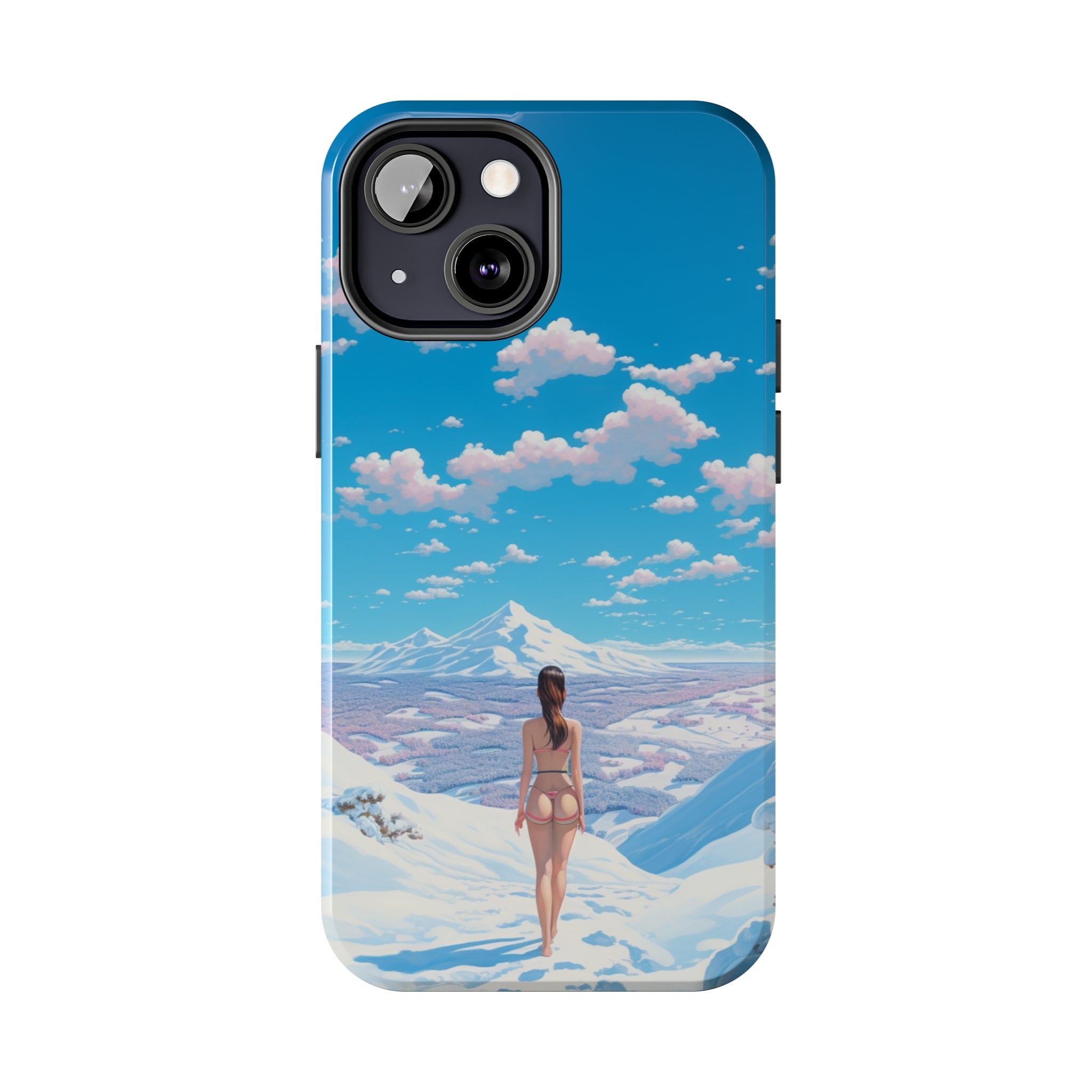 Snowy Majesty: Impact-Resistant iPhone case