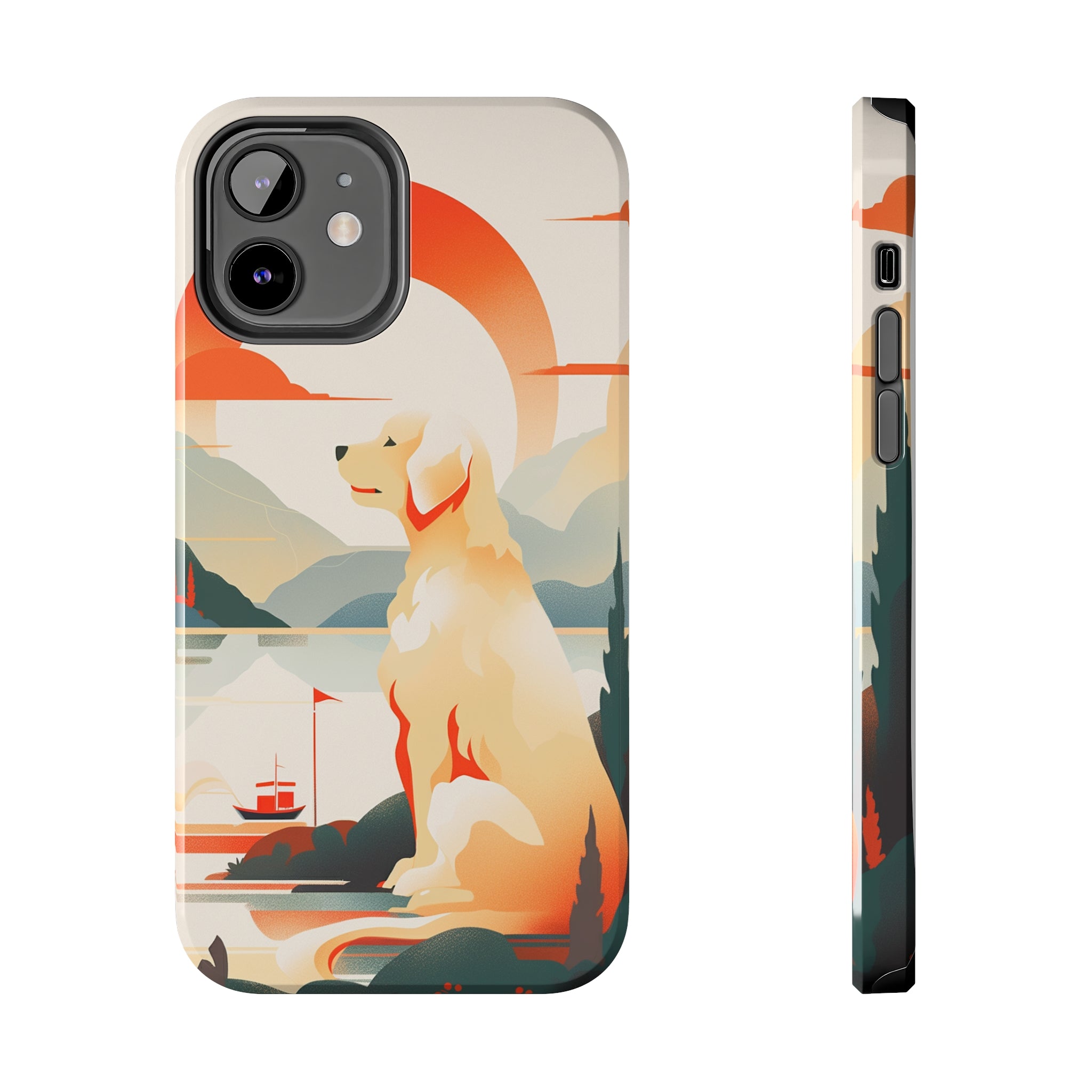 Golden Retriever Love: Impact-Resistant iPhone Case