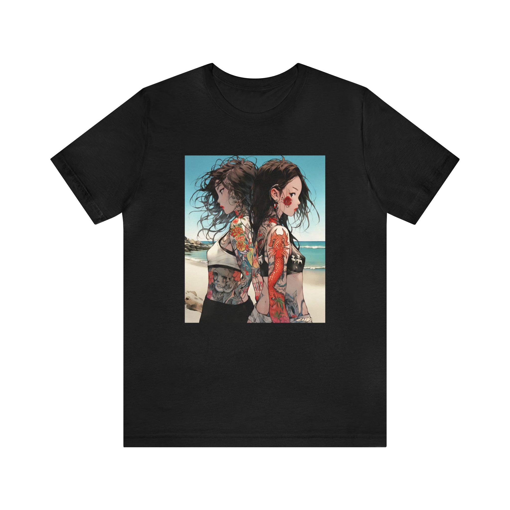 Seoul Beach Vibes Bikini Tattoos Girl Friends Short Sleeve Tee