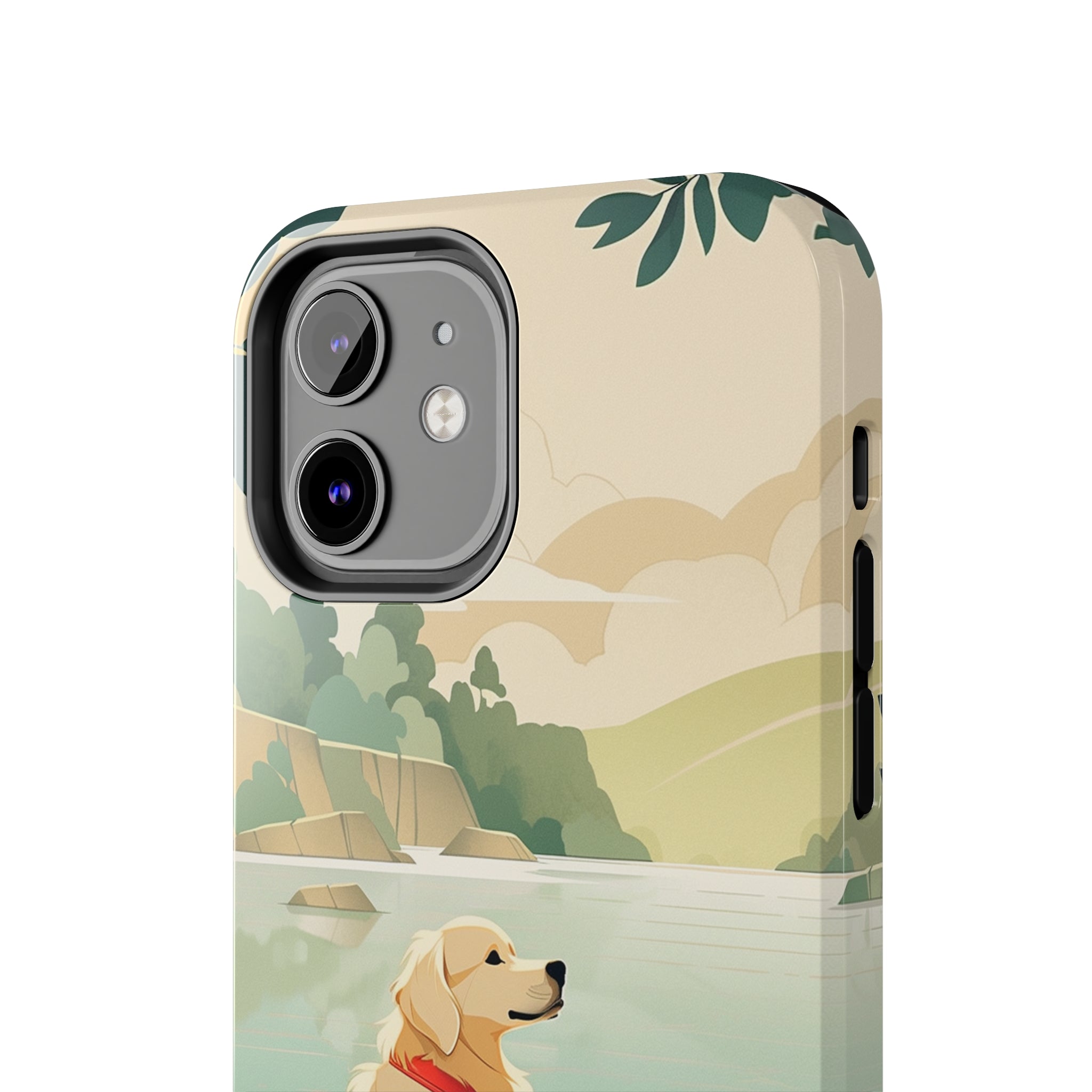 Golden Retriever Love: Impact-Resistant iPhone Case