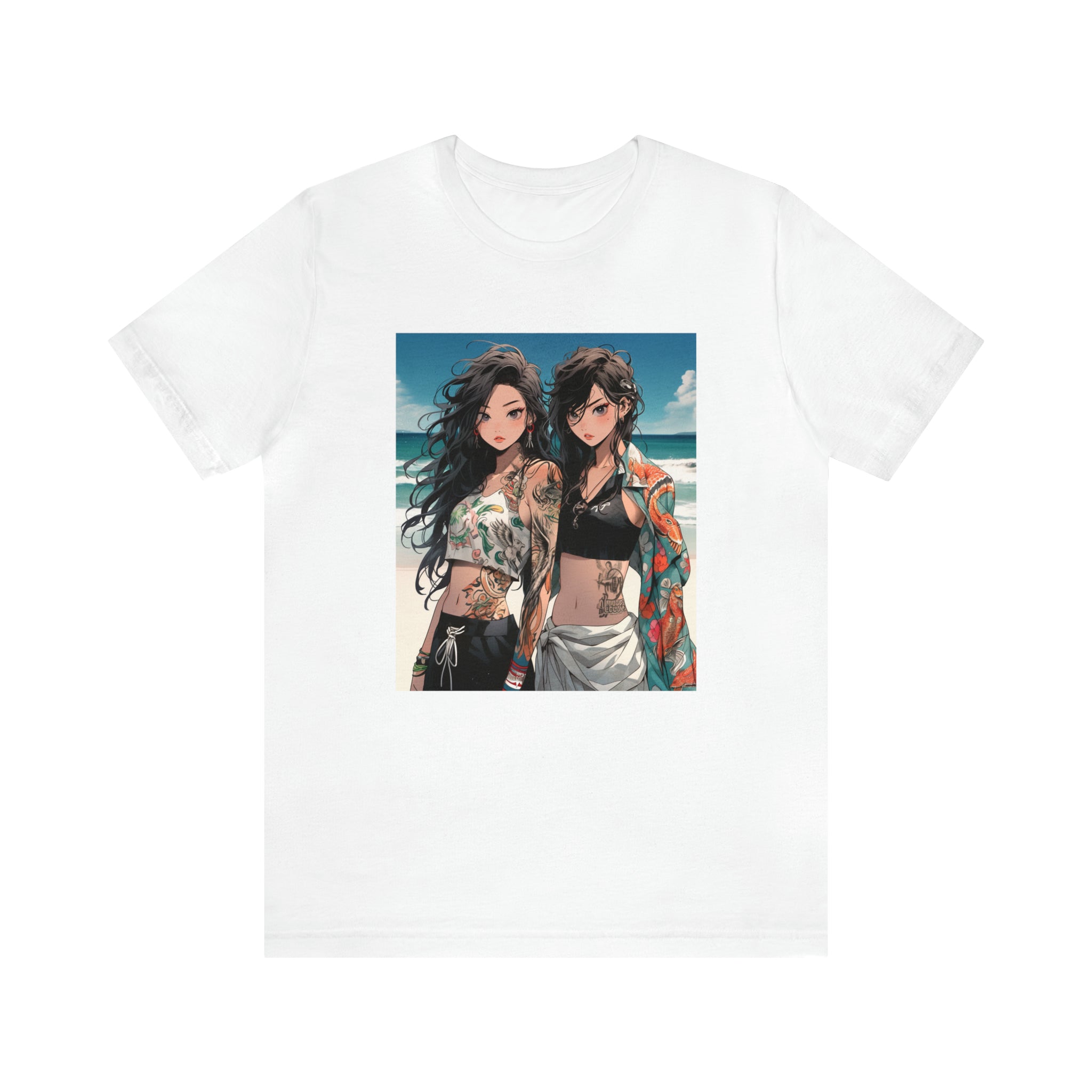 Seoul Beach Vibes Bikini Tattoos Girl Friends Short Sleeve Tee