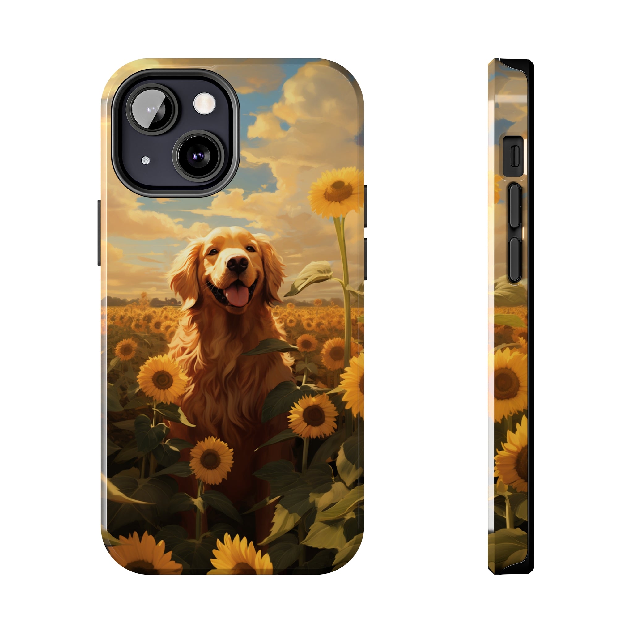 Golden Retriever Love: Impact-Resistant iPhone Case