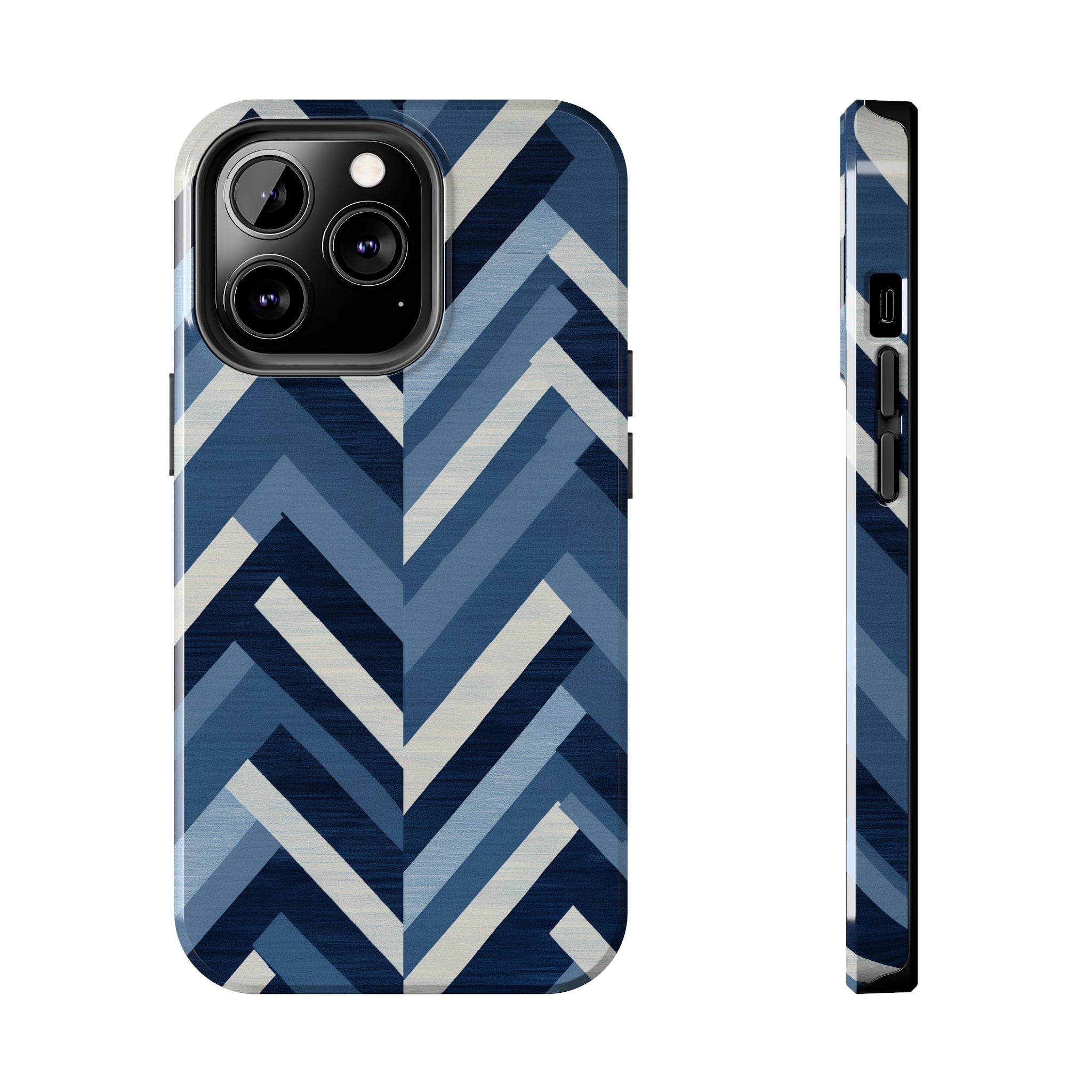 Azure Mosaic: Impact-Resistant iPhone Case