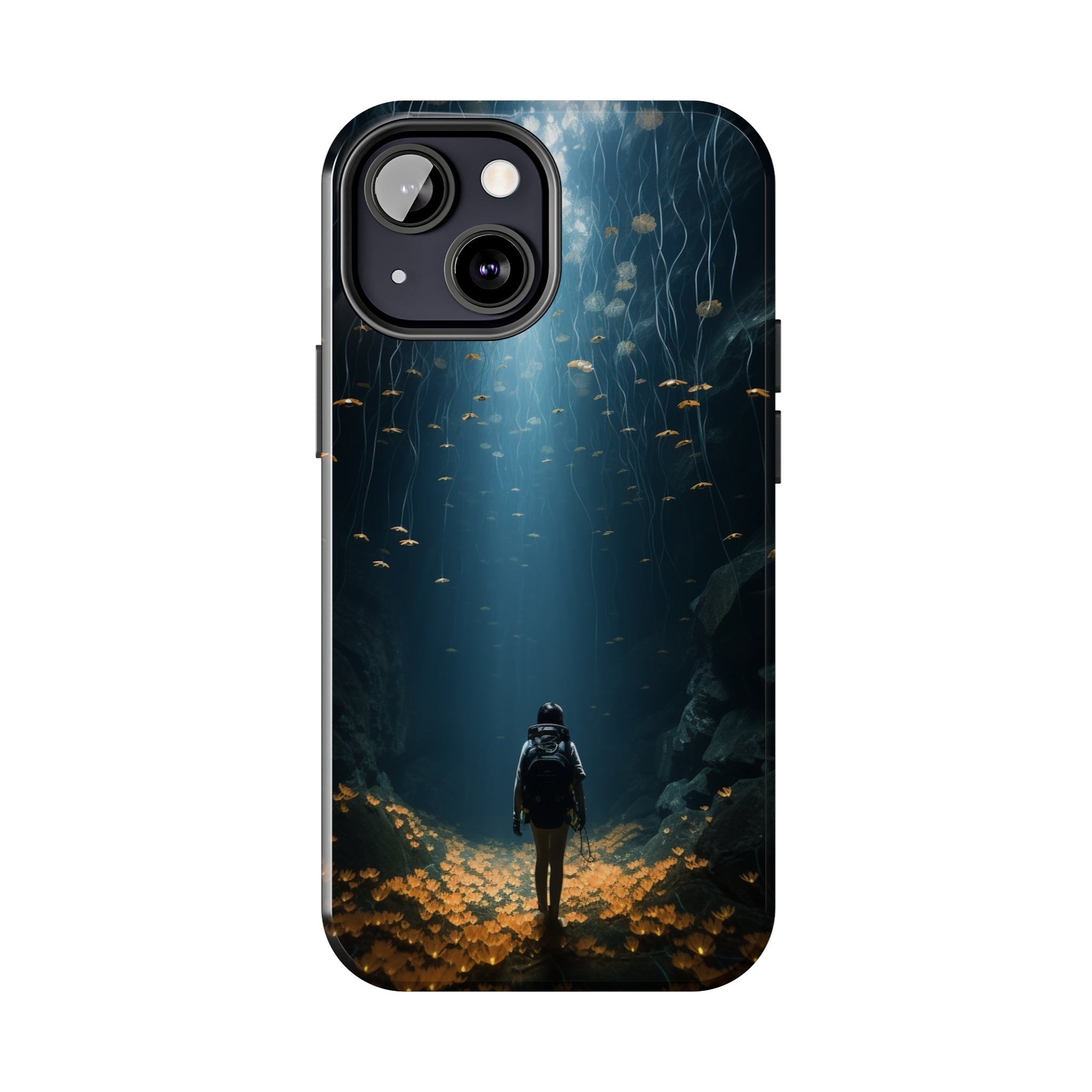 Girl in Abyss: Impact-Resistant iPhone Case