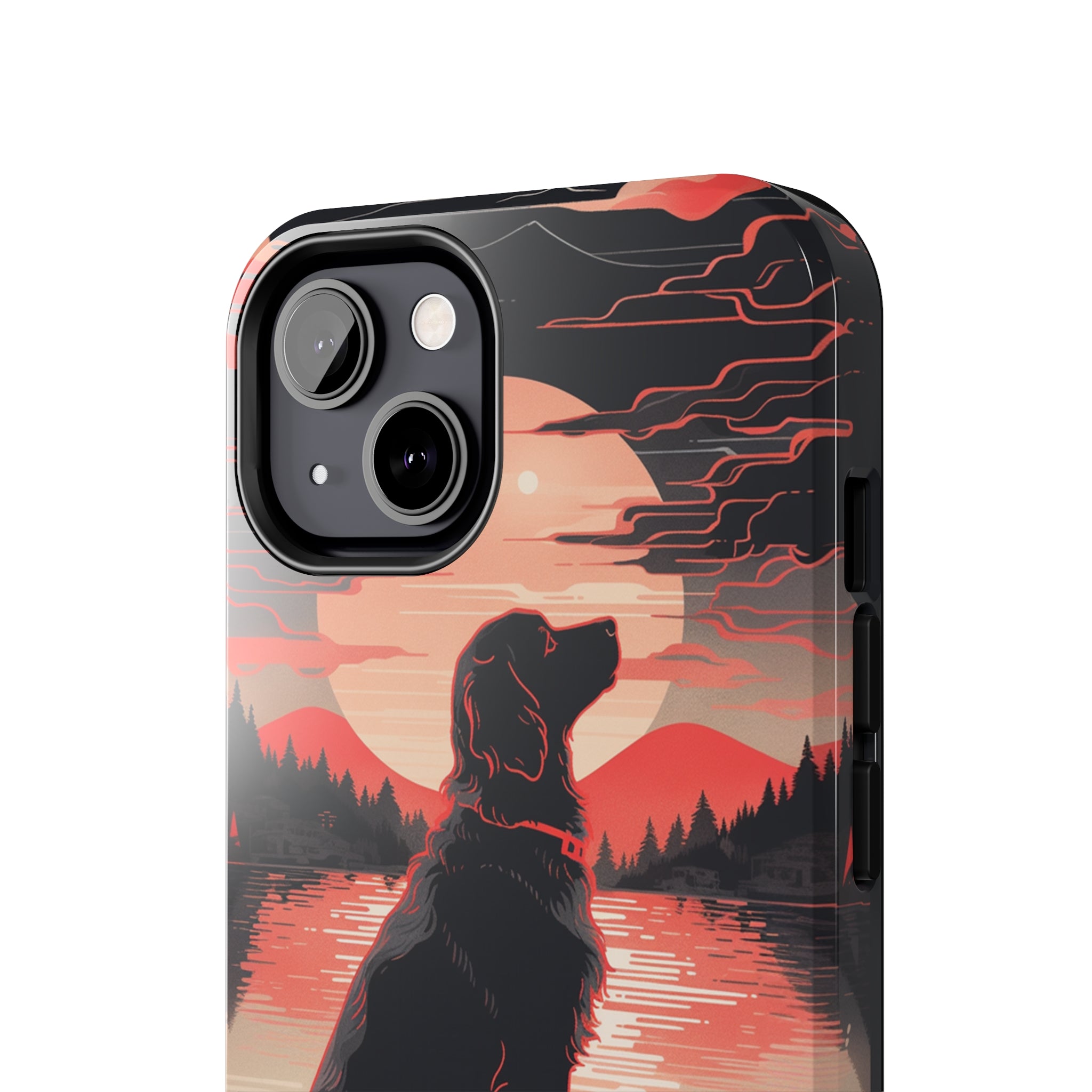 Golden Retriever Love - Dark Mode: Impact-Resistant iPhone Case