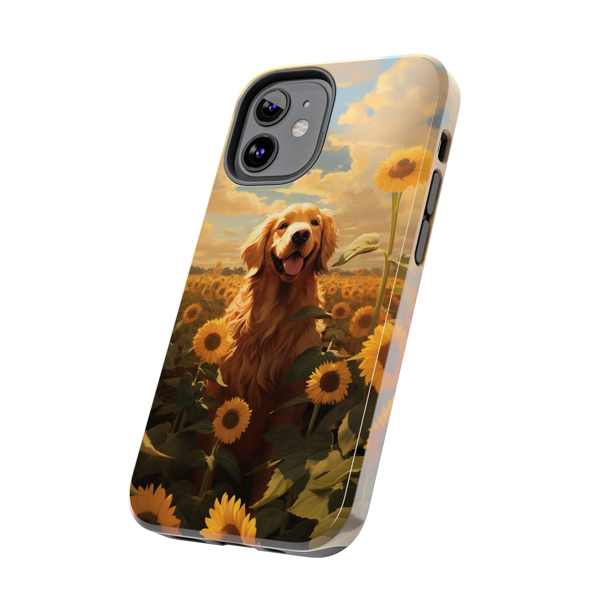 Golden Retriever Love: Impact-Resistant iPhone Case