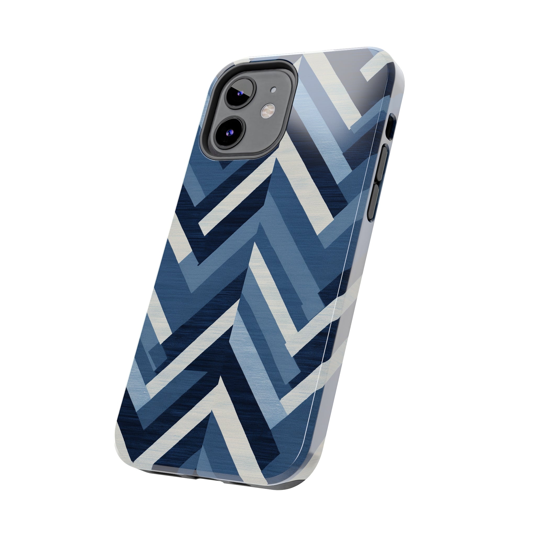 Azure Mosaic: Impact-Resistant iPhone Case