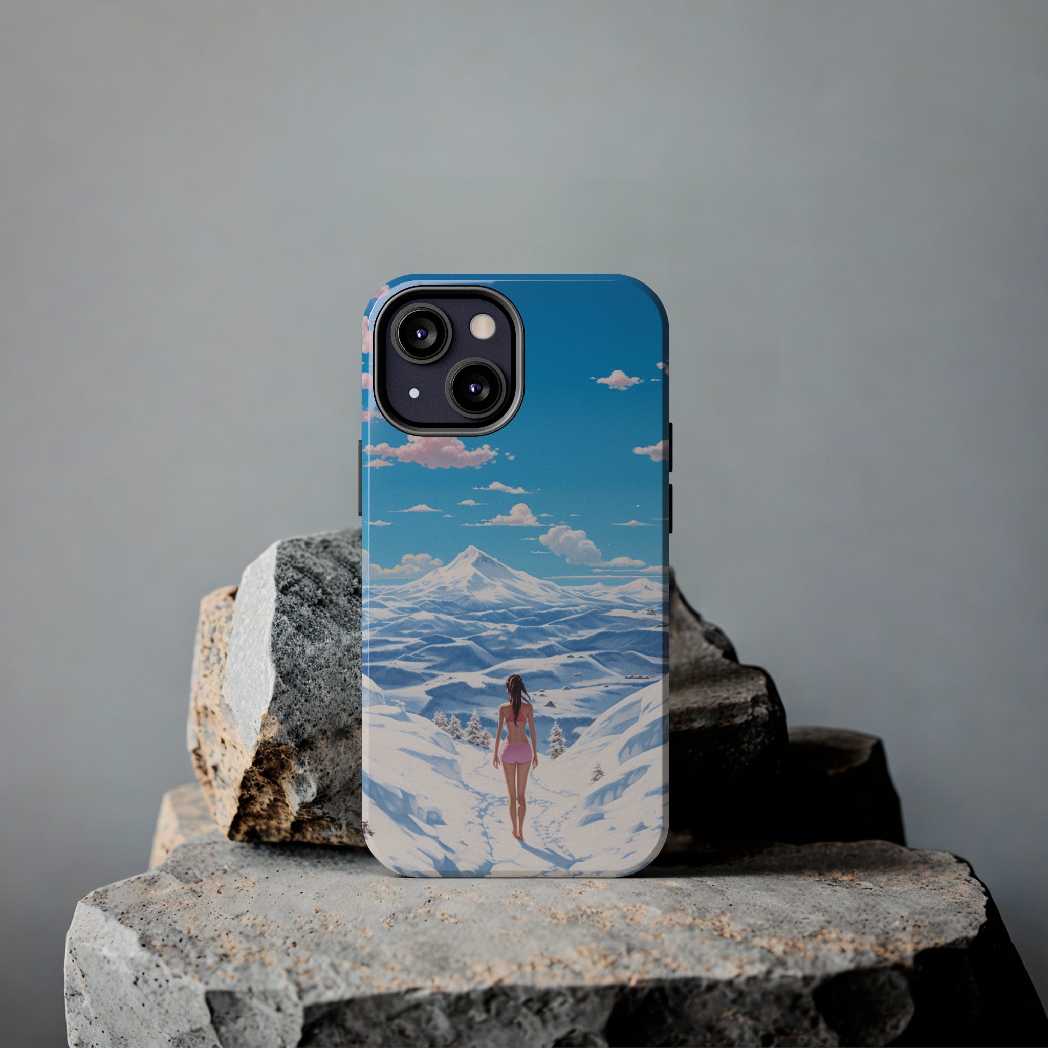 Snowy Majesty: Impact-Resistant iPhone Case