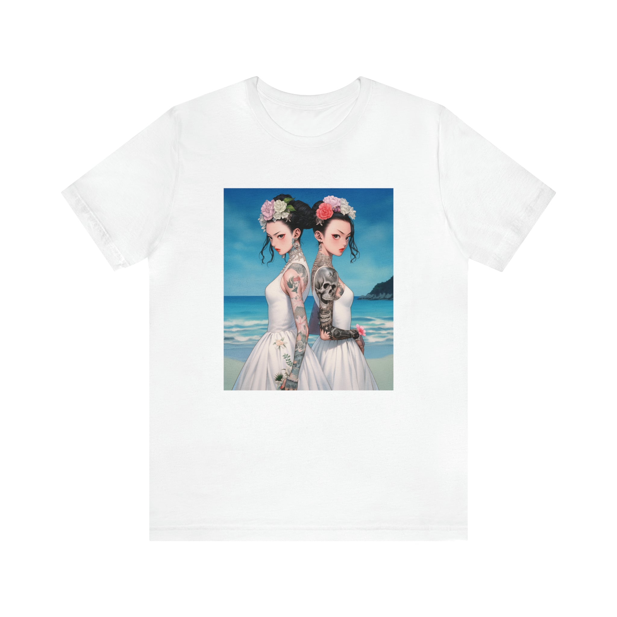 Seoul Beach Vibes Bikini Tattoos Girls Wedding Short Sleeve Tee