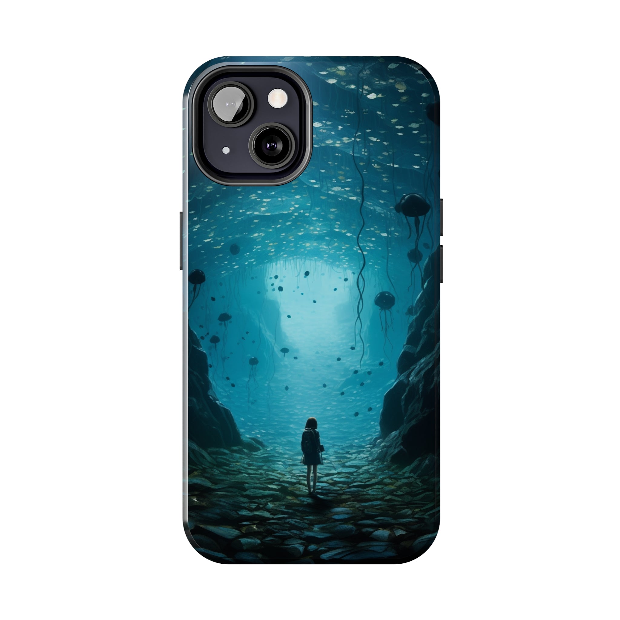 Girl in Abyss: Impact-Resistant iPhone Case