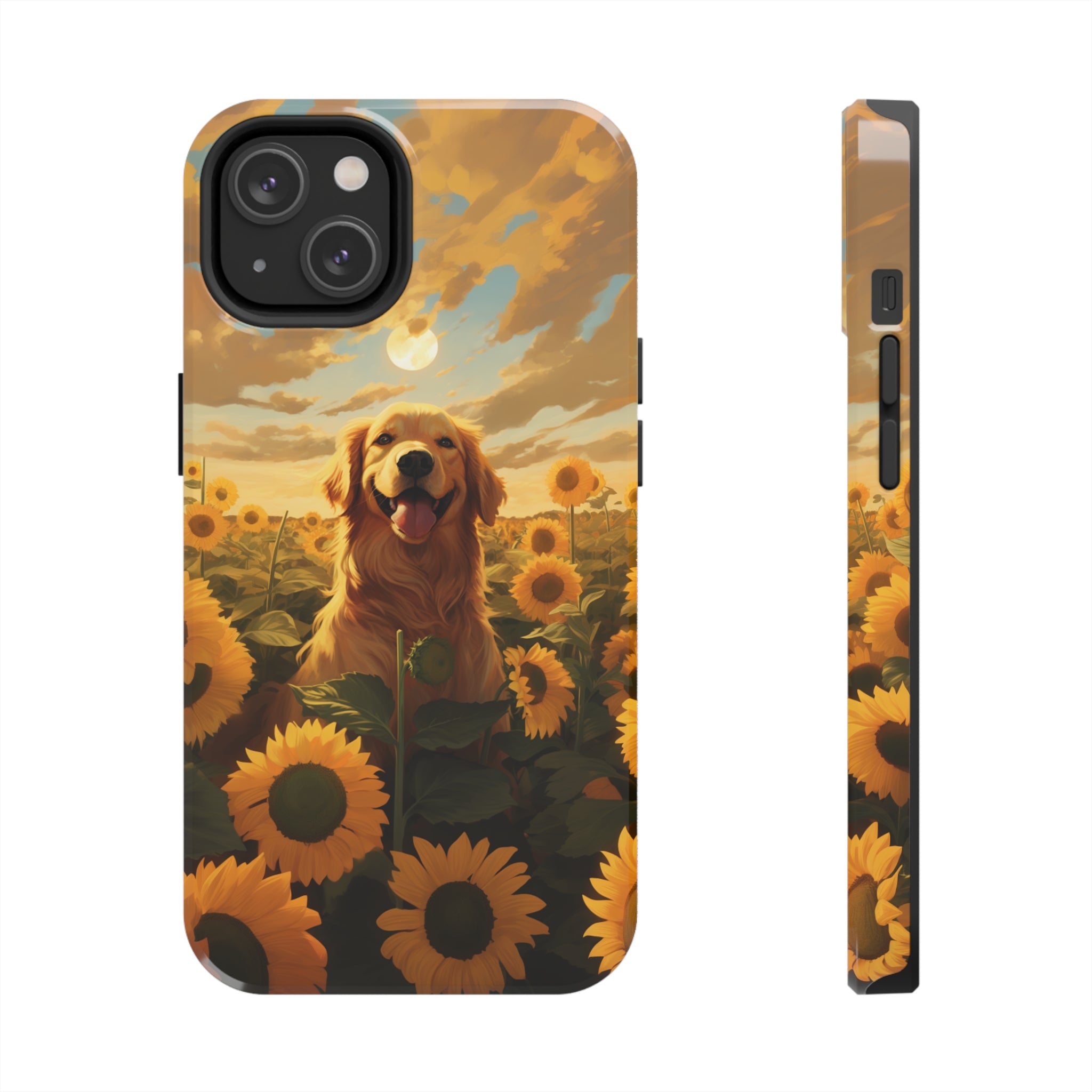 Golden Retriever Love: Impact-Resistant iPhone Case