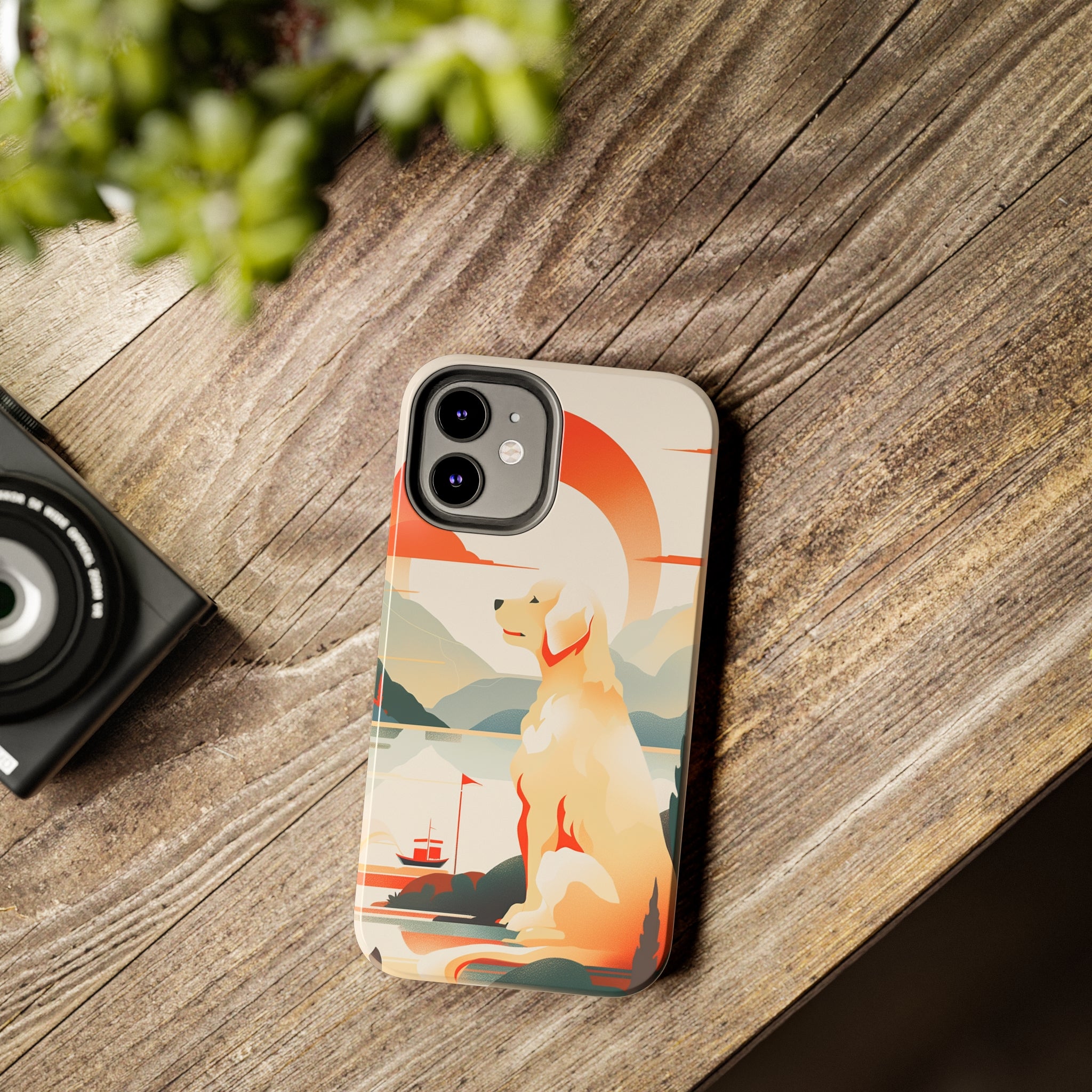 Golden Retriever Love: Impact-Resistant iPhone Case