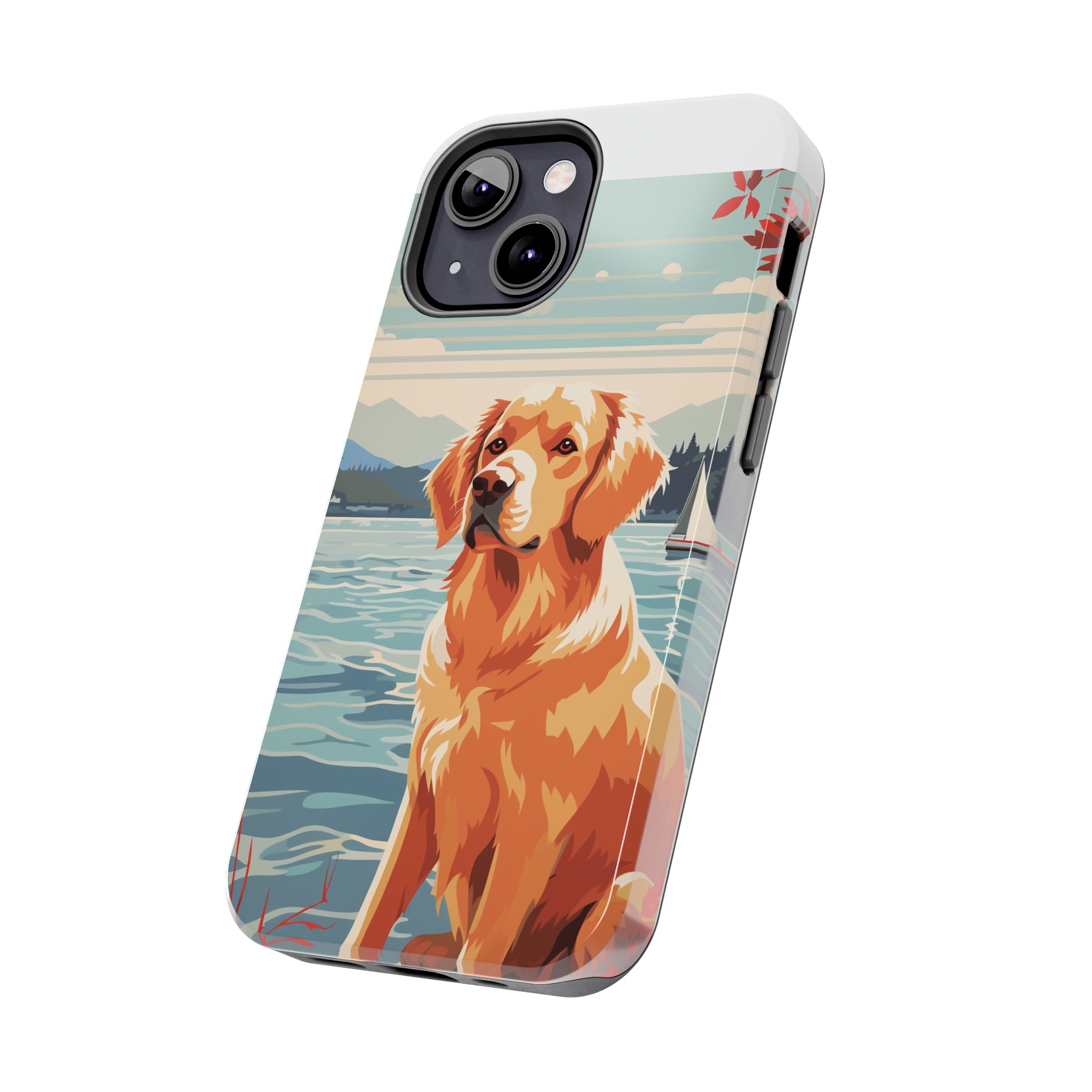 Golden Retriever Love: Impact-Resistant iPhone Case