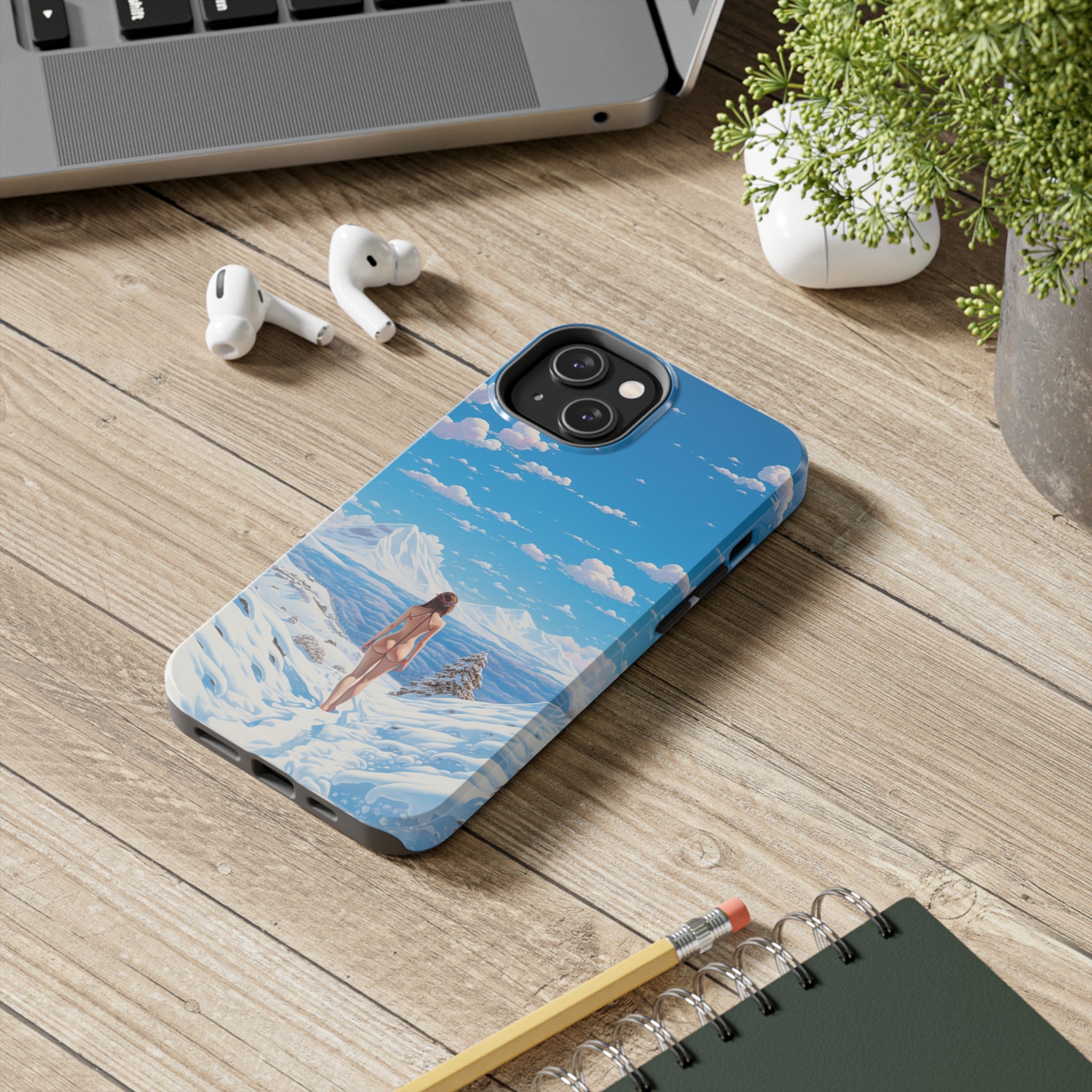 Snowy Majesty: Impact-Resistant iPhone Case