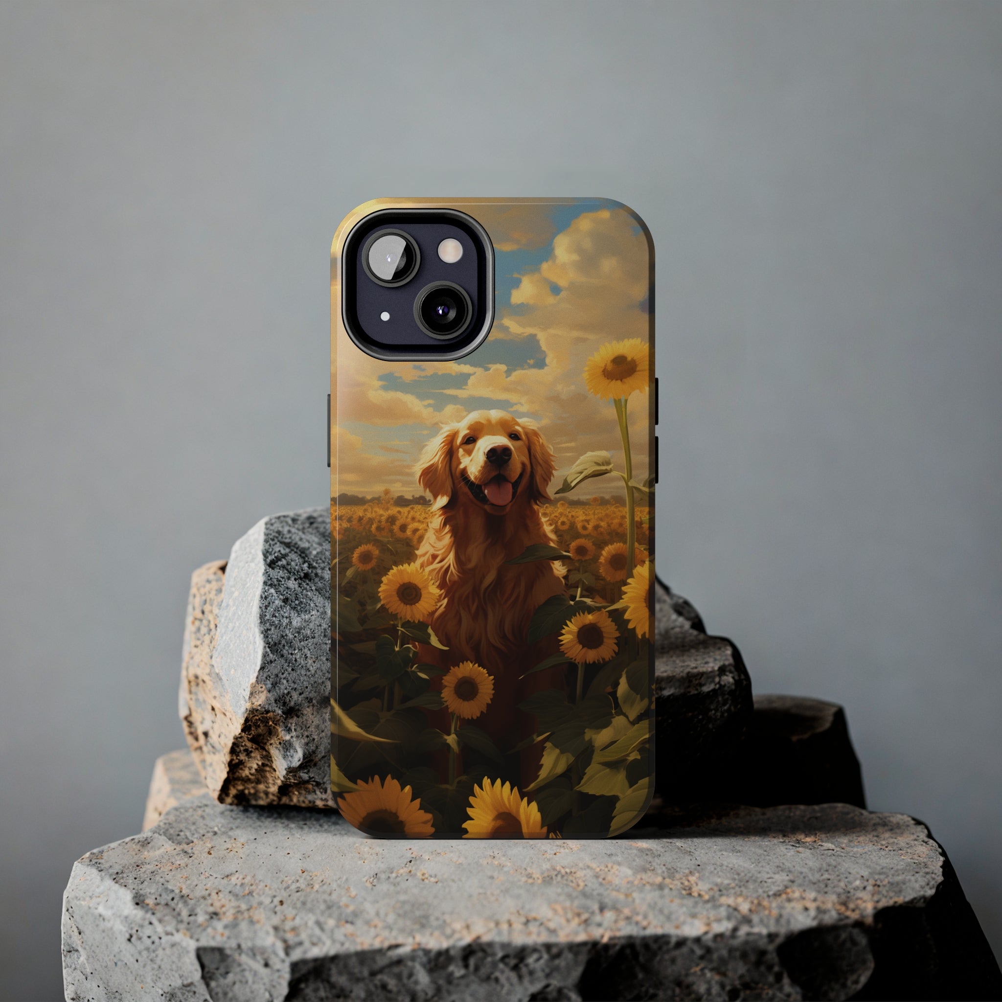 Golden Retriever Love: Impact-Resistant iPhone Case