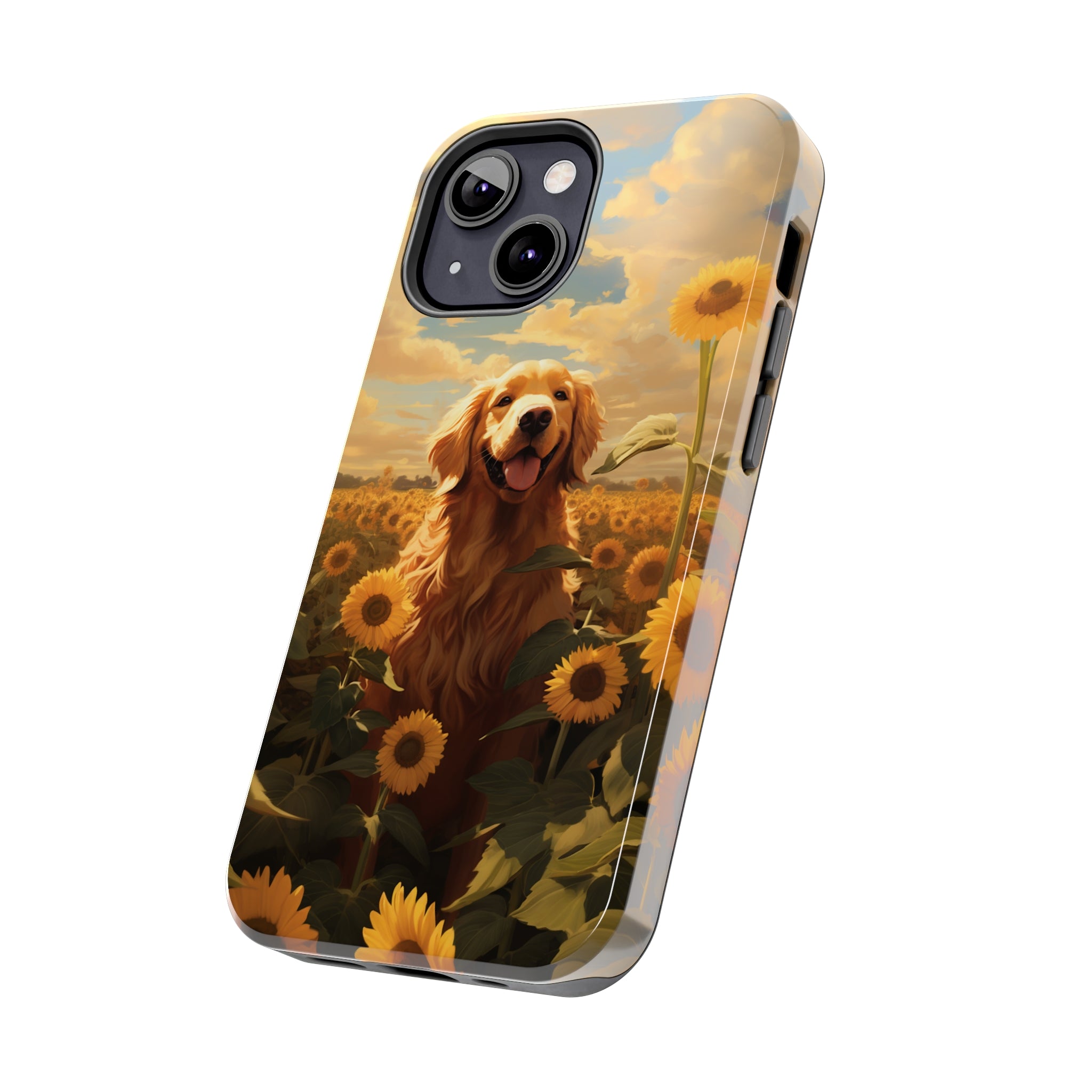 Golden Retriever Love: Impact-Resistant iPhone Case