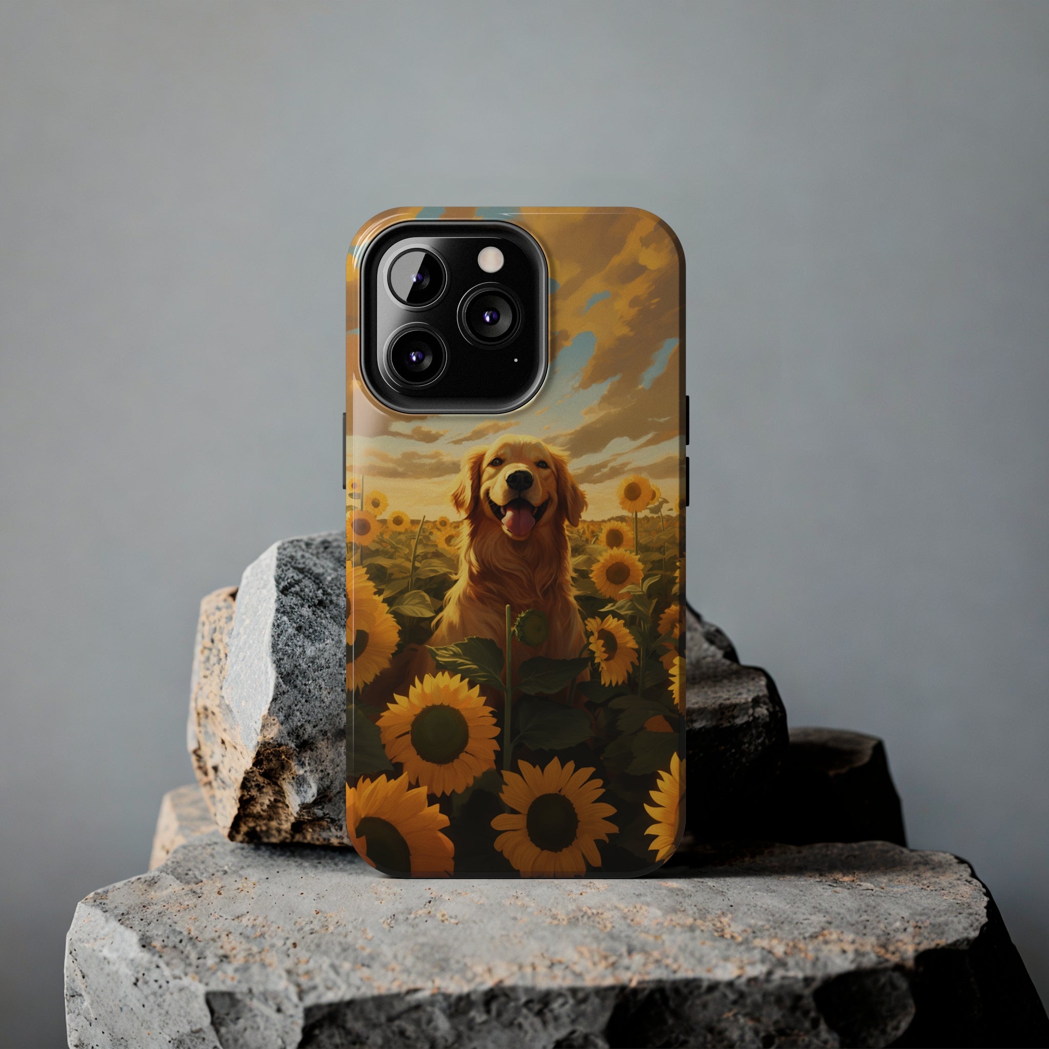 Golden Retriever Love: Impact-Resistant iPhone Case