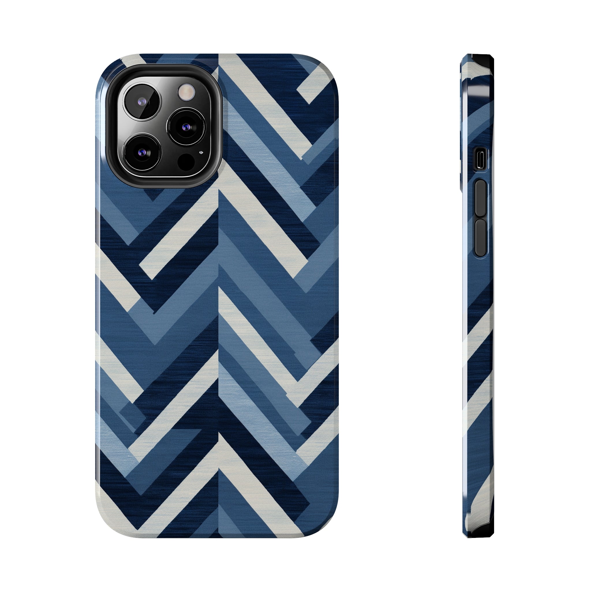 Azure Mosaic: Impact-Resistant iPhone Case