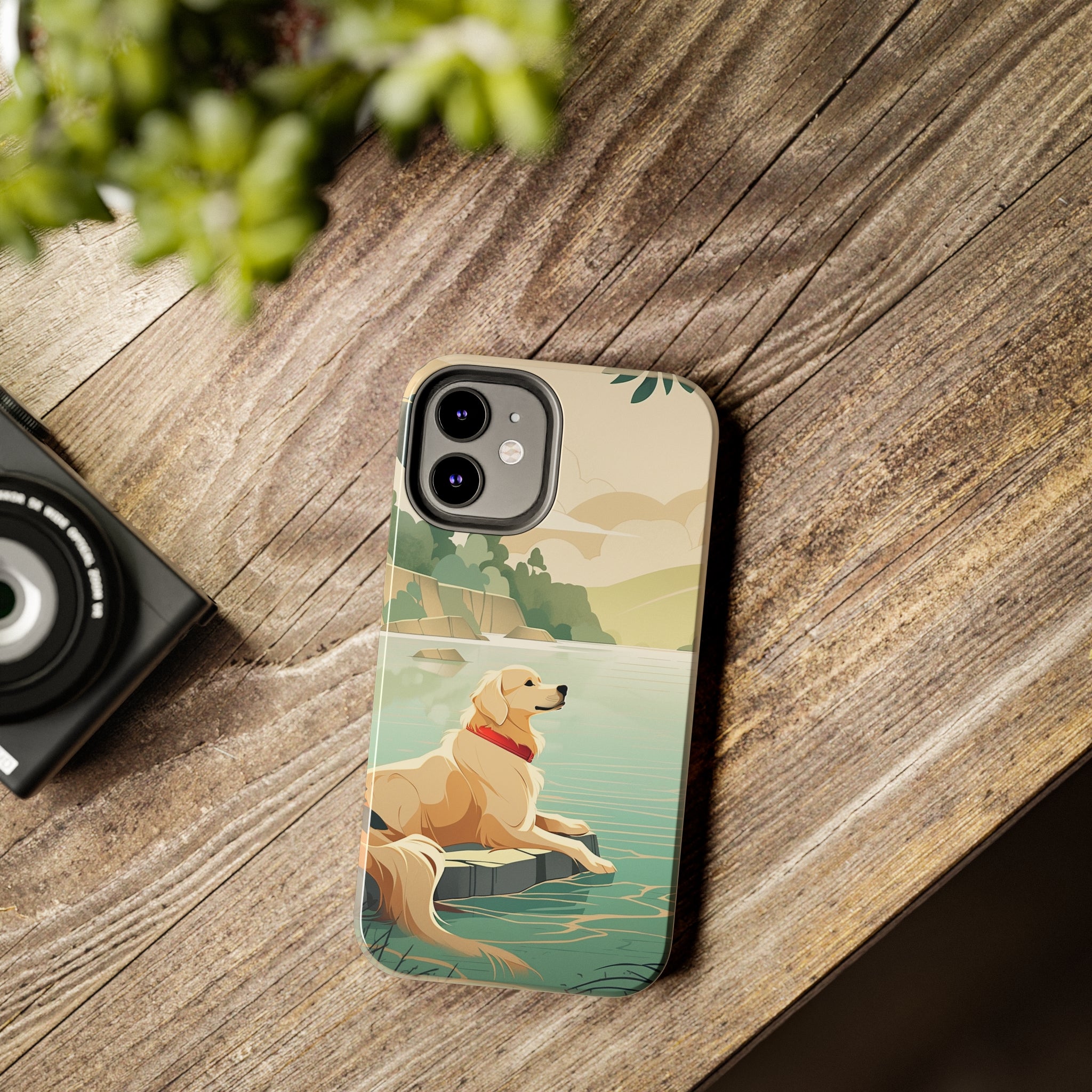 Golden Retriever Love: Impact-Resistant iPhone Case