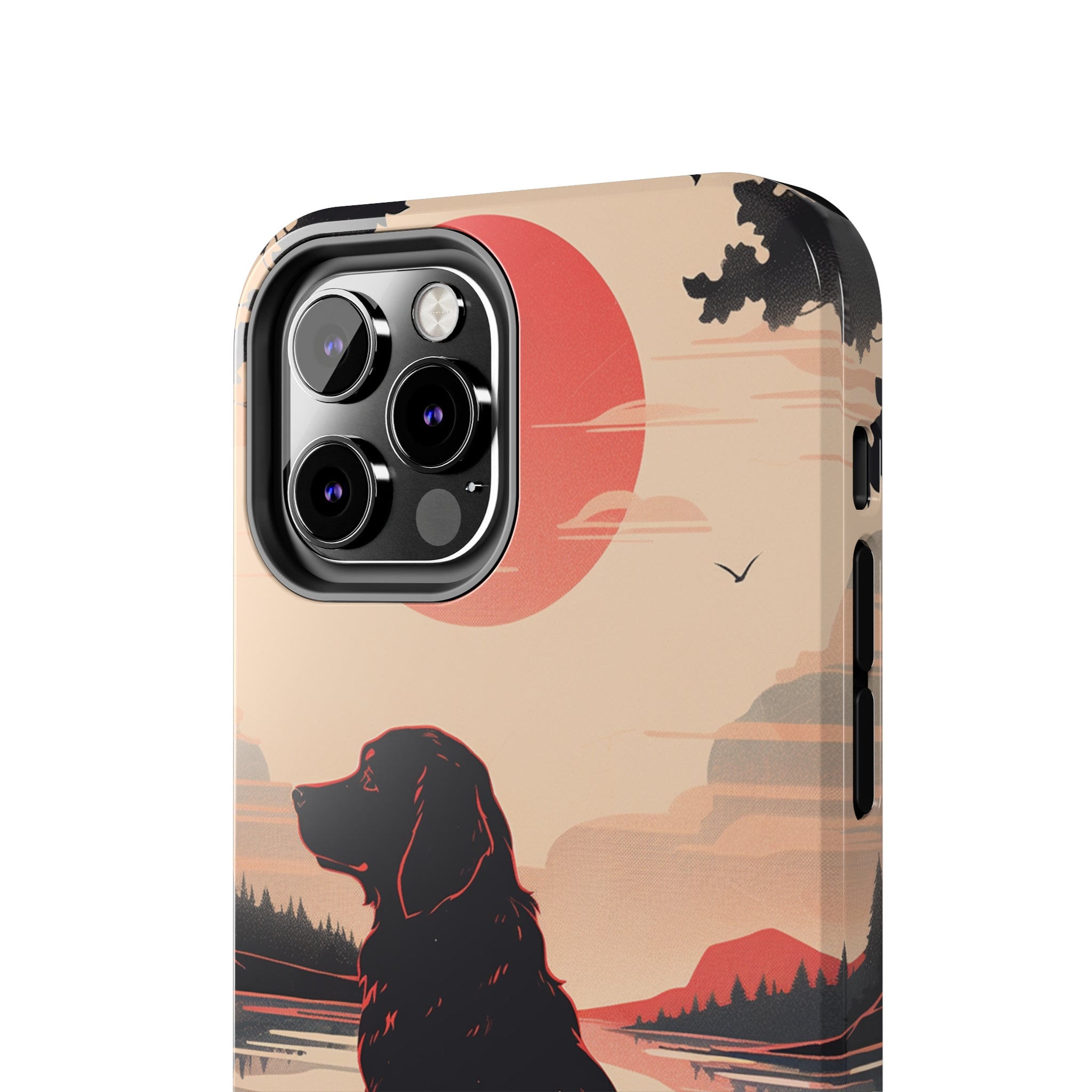 Golden Retriever Love - Dark Mode: Impact-Resistant iPhone Case