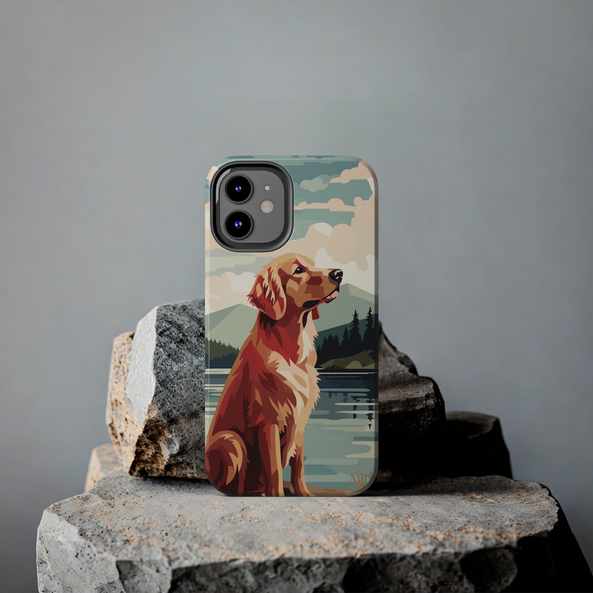 Golden Retriever Love: Impact-Resistant iPhone Case