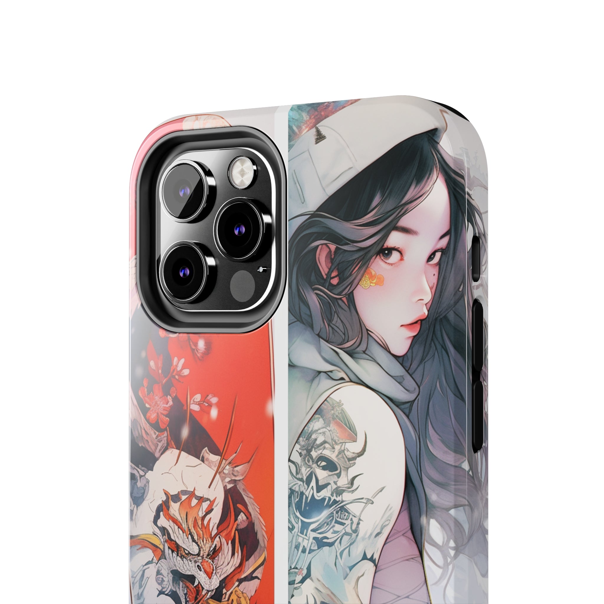 Snowboarding Girl's Odyssey: Impact-Resistant iPhone Case