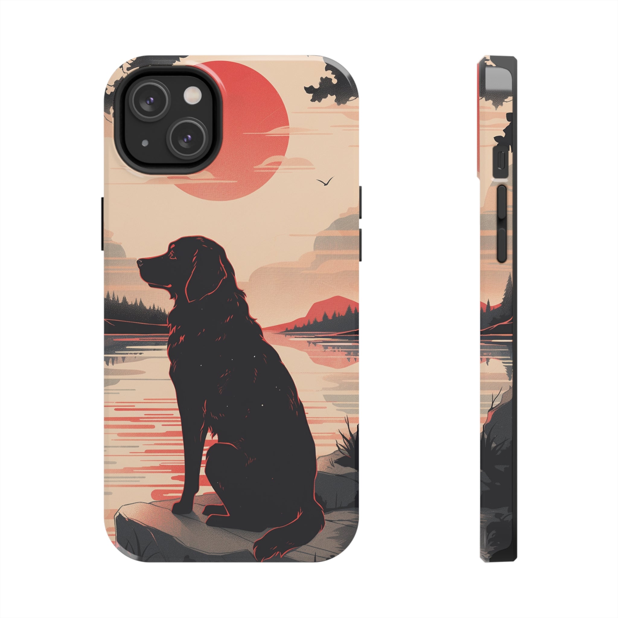 Golden Retriever Love - Dark Mode: Impact-Resistant iPhone Case