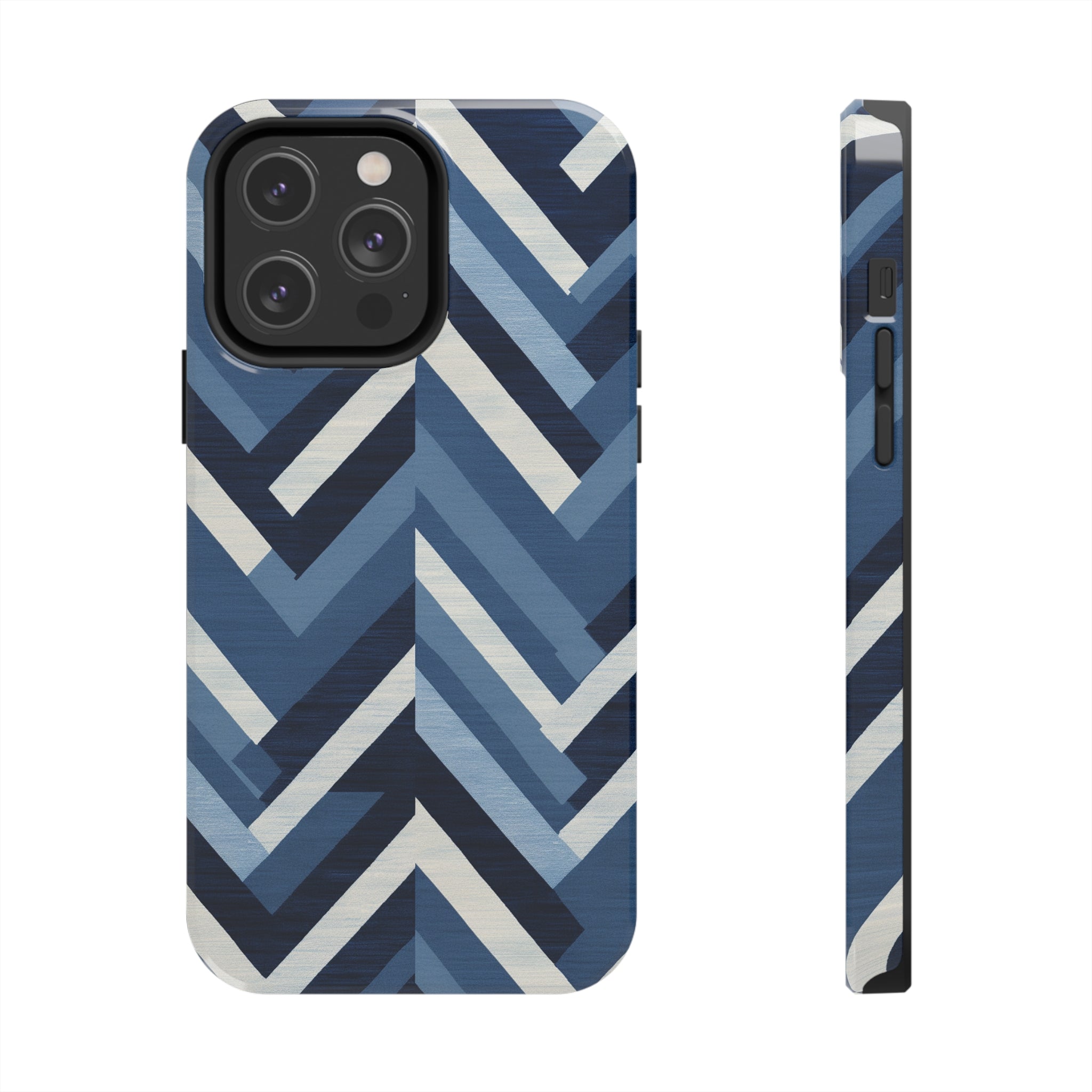 Azure Mosaic: Impact-Resistant iPhone Case