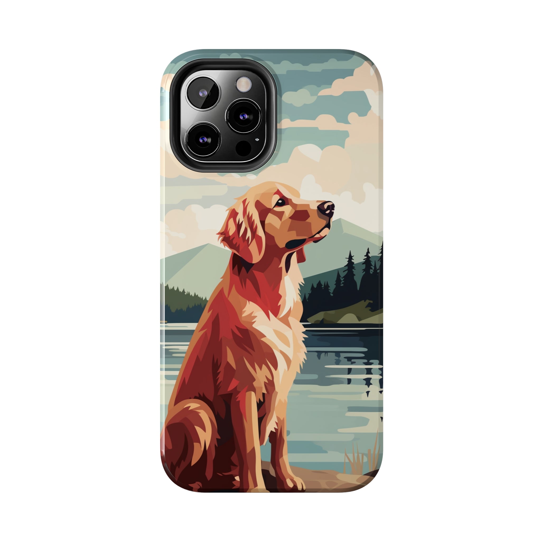 Golden Retriever Love: Impact-Resistant iPhone Case