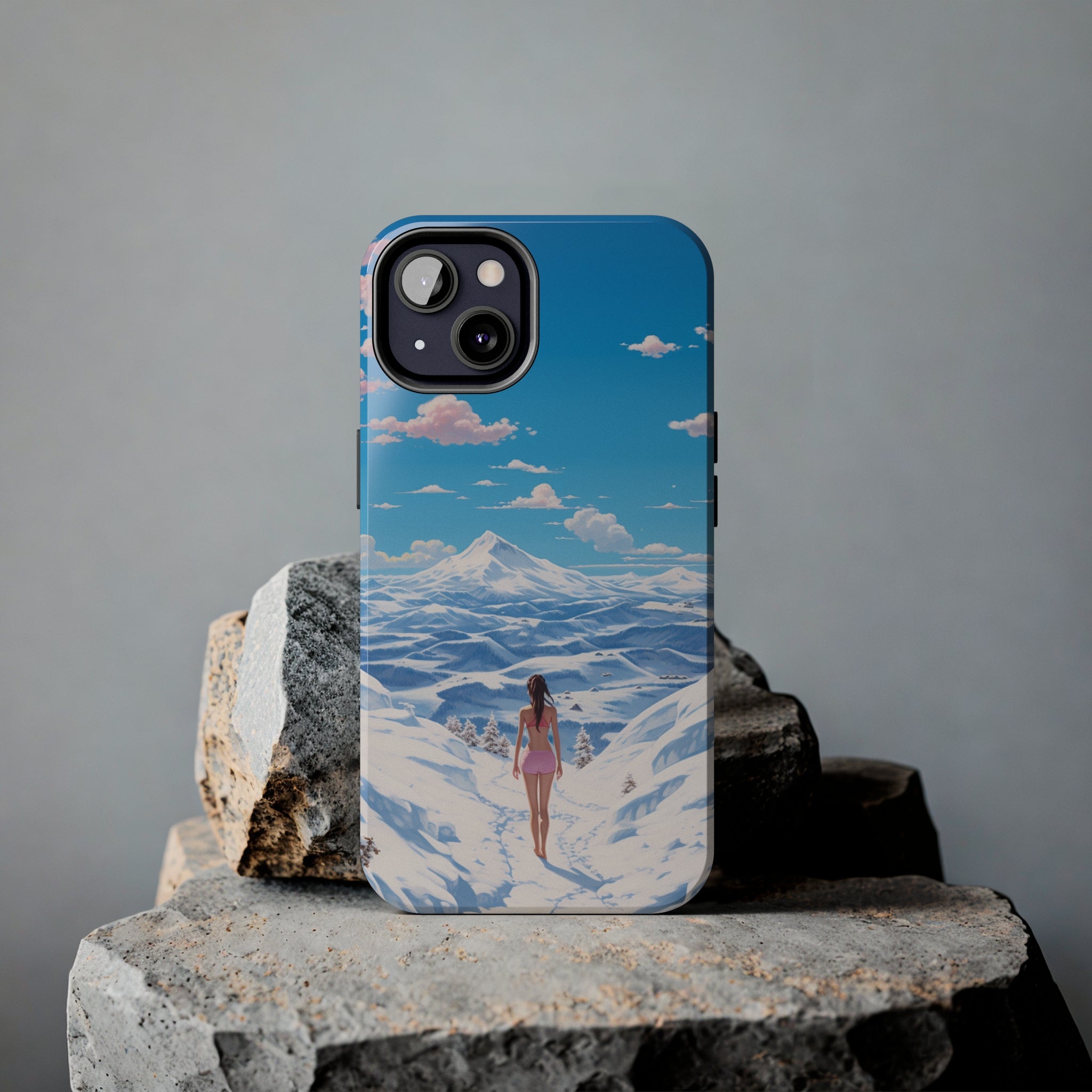 Snowy Majesty: Impact-Resistant iPhone Case