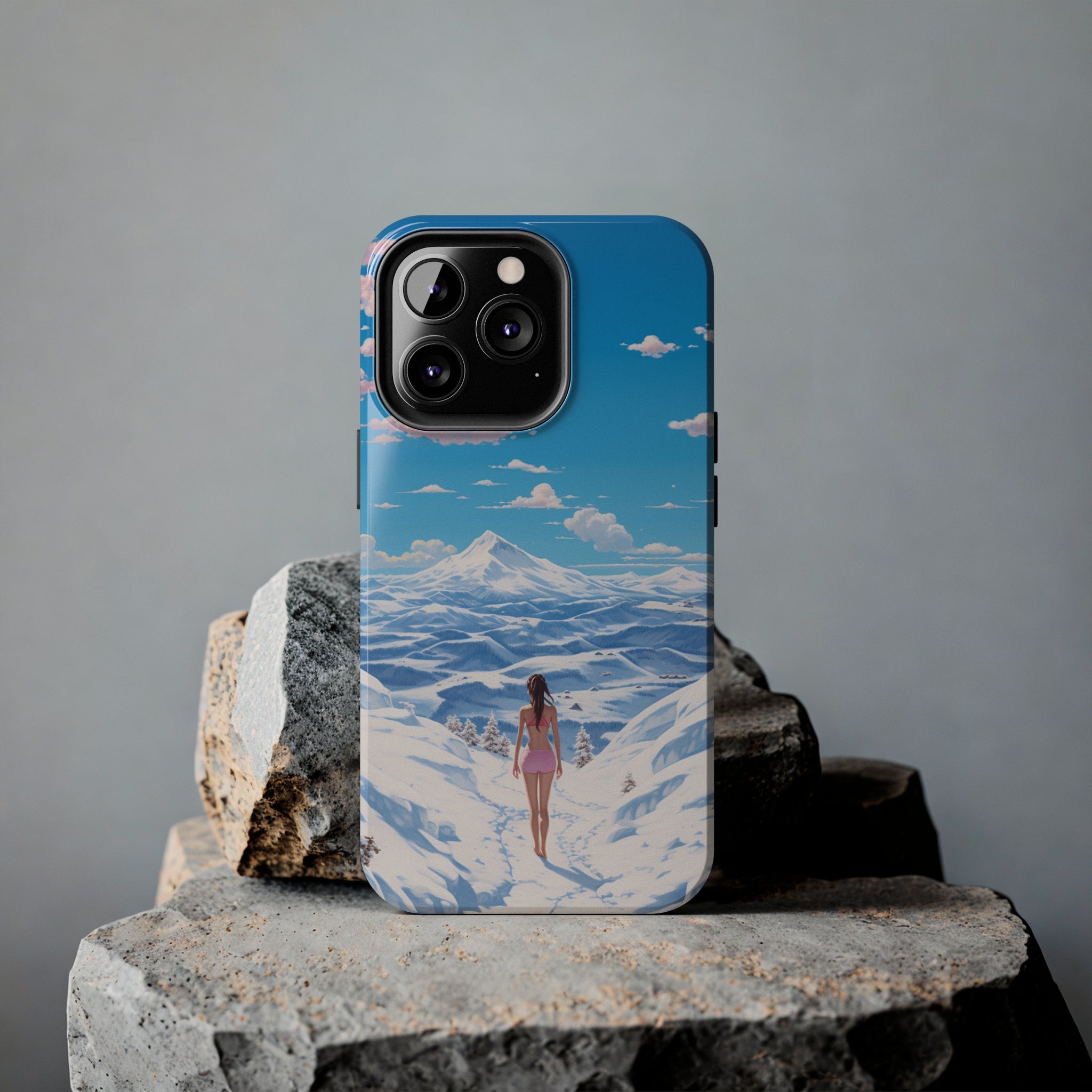 Snowy Majesty: Impact-Resistant iPhone Case