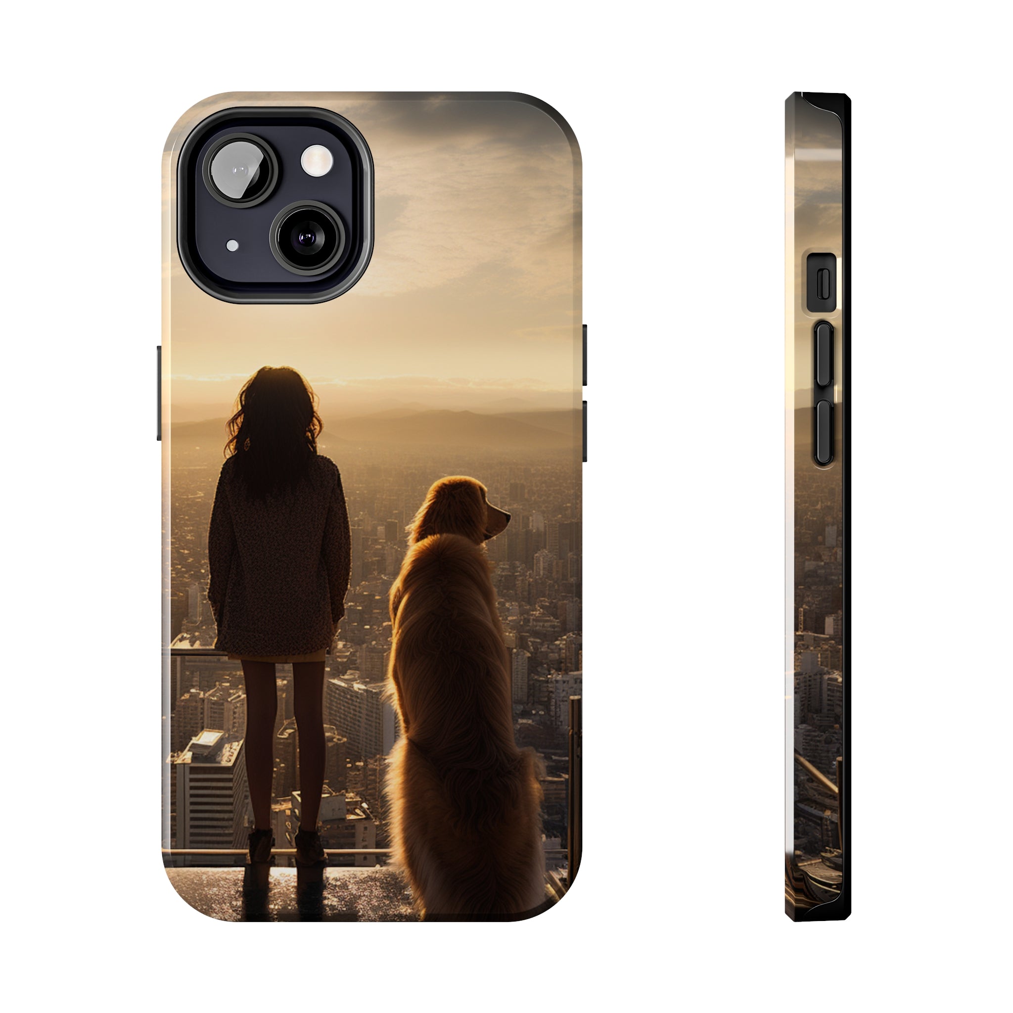 Golden Retriever Bond: Impact-Resistant iPhone Case