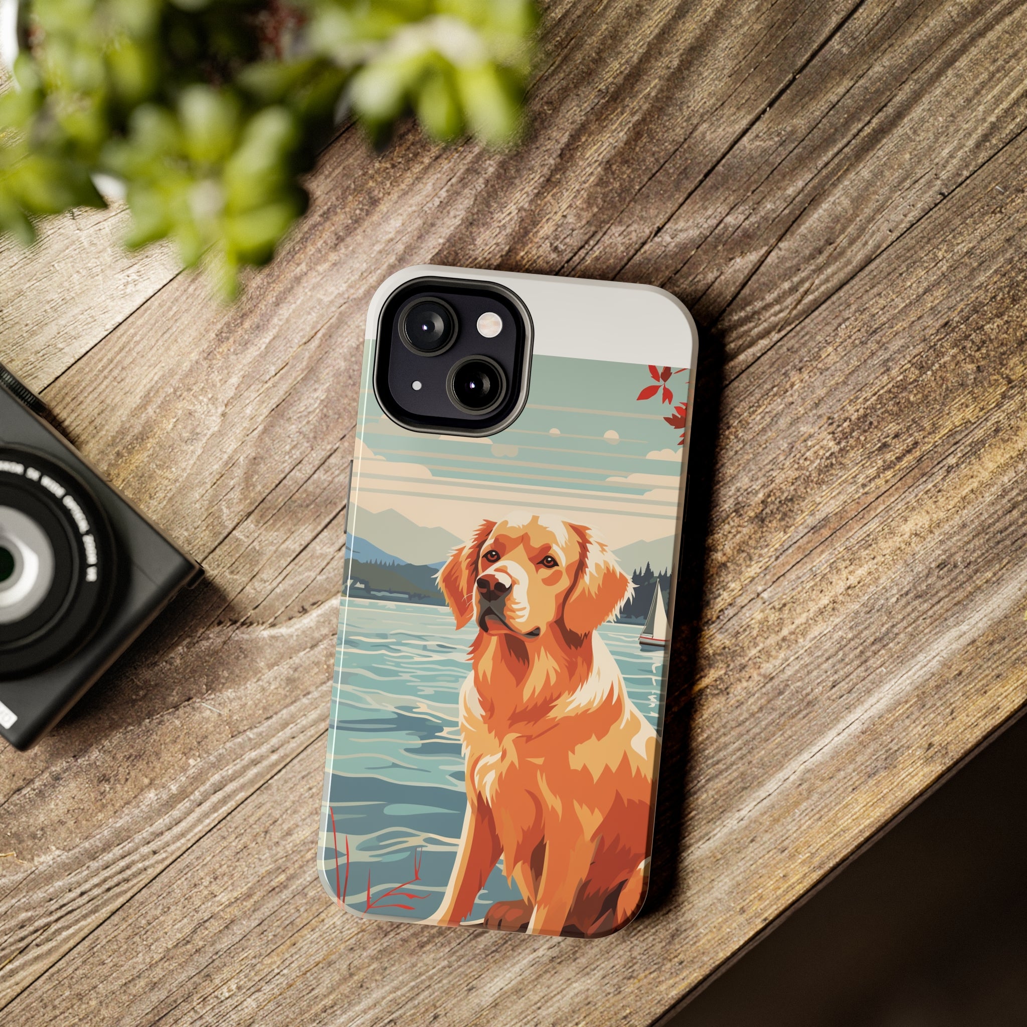 Golden Retriever Love: Impact-Resistant iPhone Case