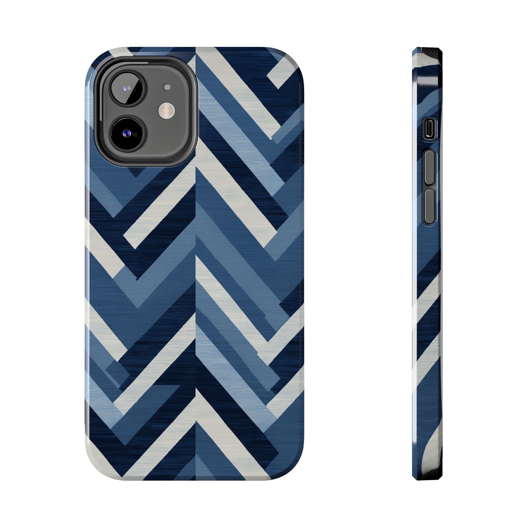 Azure Mosaic: Impact-Resistant iPhone Case