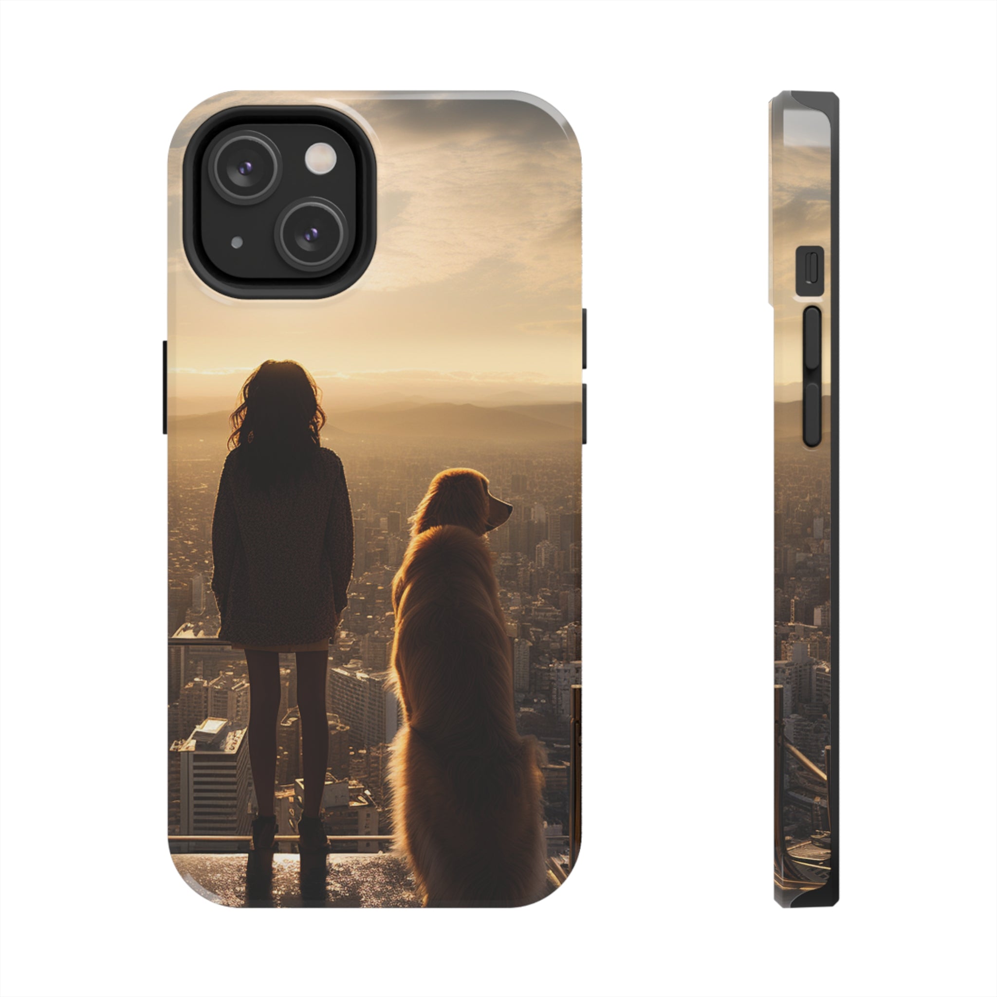 Golden Retriever Bond: Impact-Resistant iPhone Case