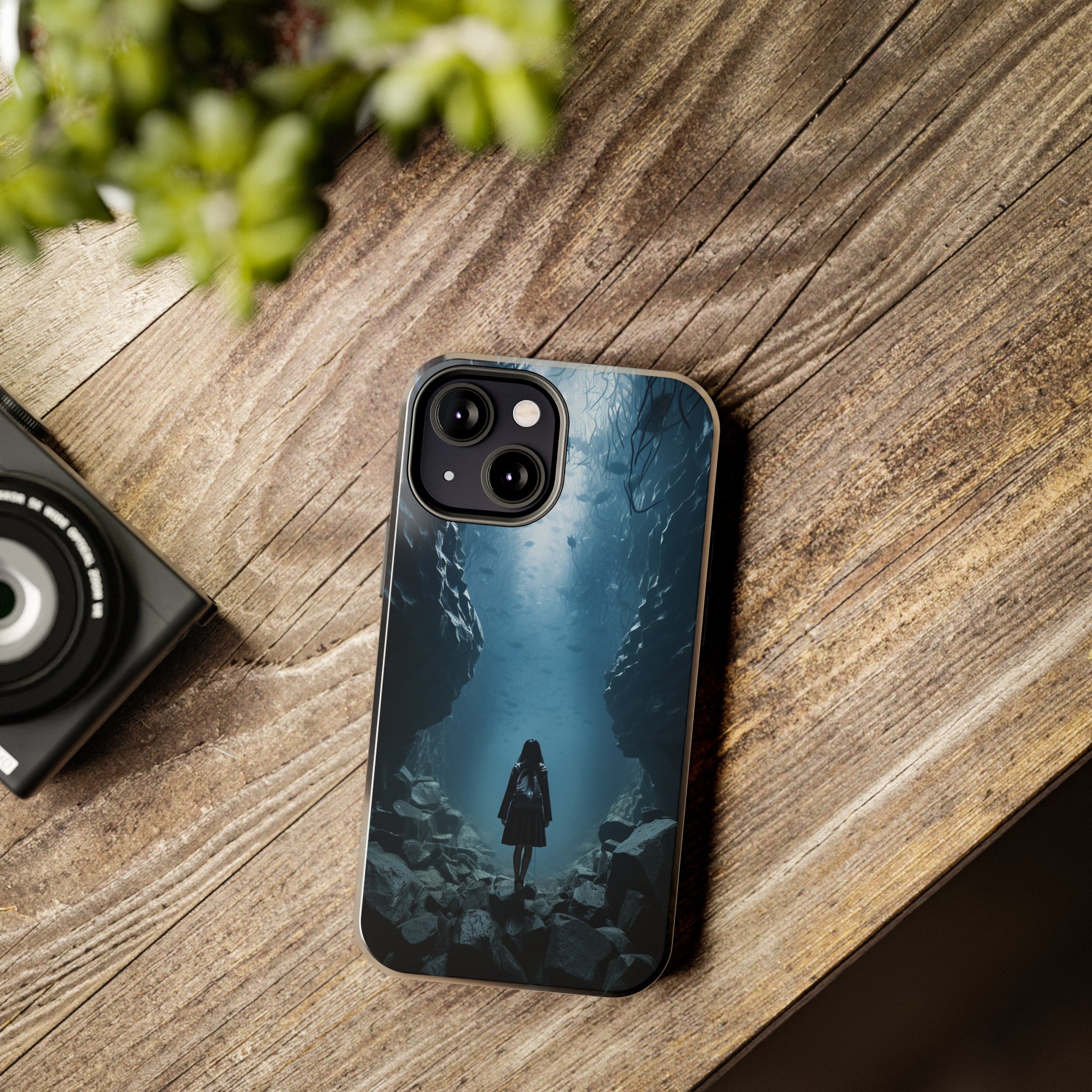 Girl in Abyss: Impact-Resistant iPhone Case