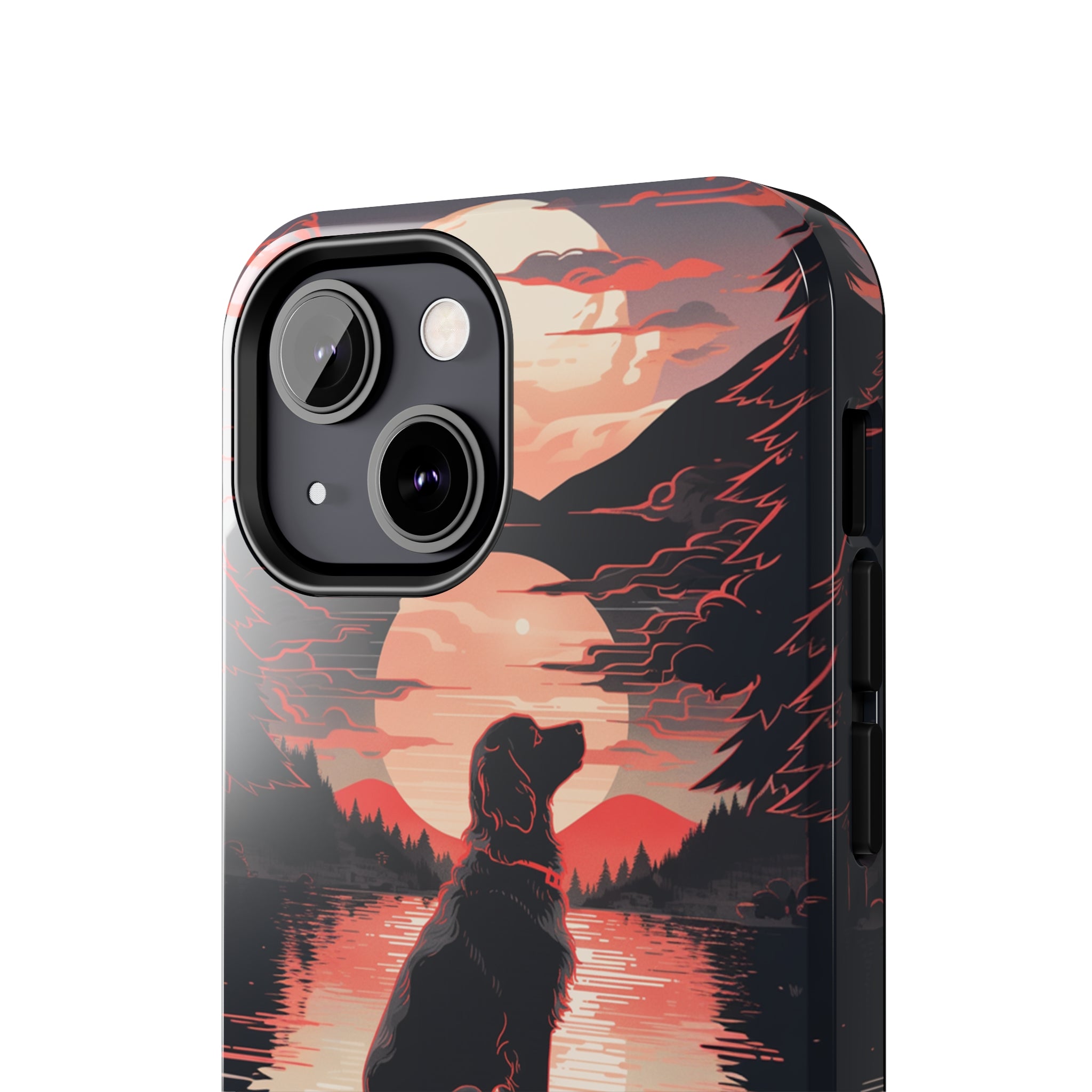 Golden Retriever Love - Dark Mode: Impact-Resistant iPhone Case