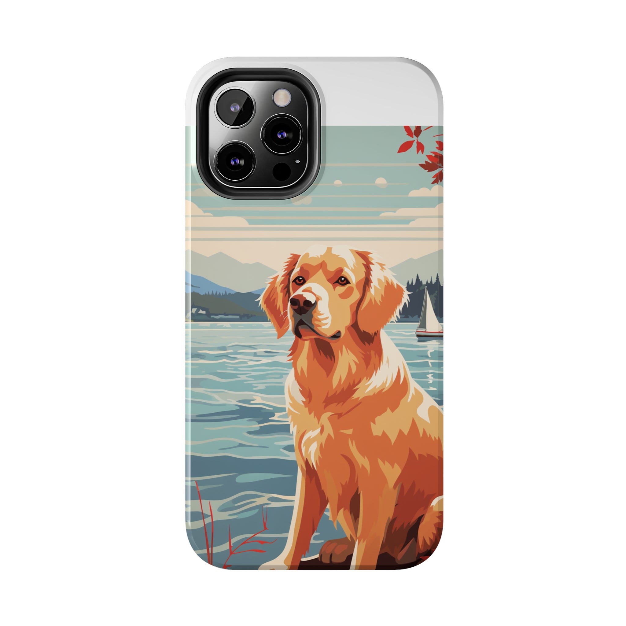 Golden Retriever Love: Impact-Resistant iPhone Case